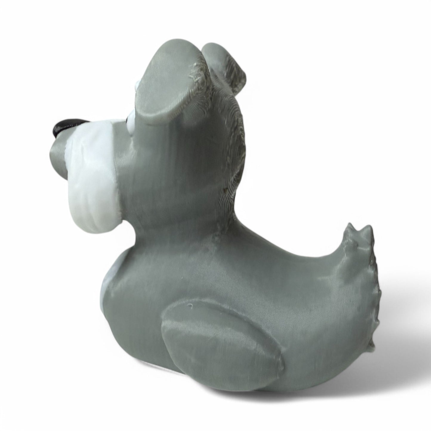 Schnauzer Duck – 3D-Printed Duck with Fluffy Beard & Loyal Pup Vibes 3D-Printed Duck - Jeep Accessory - Rubber Duck - Great for ducking