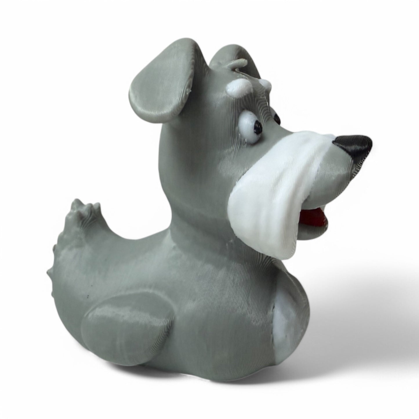 Schnauzer Duck – 3D-Printed Duck with Fluffy Beard & Loyal Pup Vibes 3D-Printed Duck - Jeep Accessory - Rubber Duck - Great for ducking