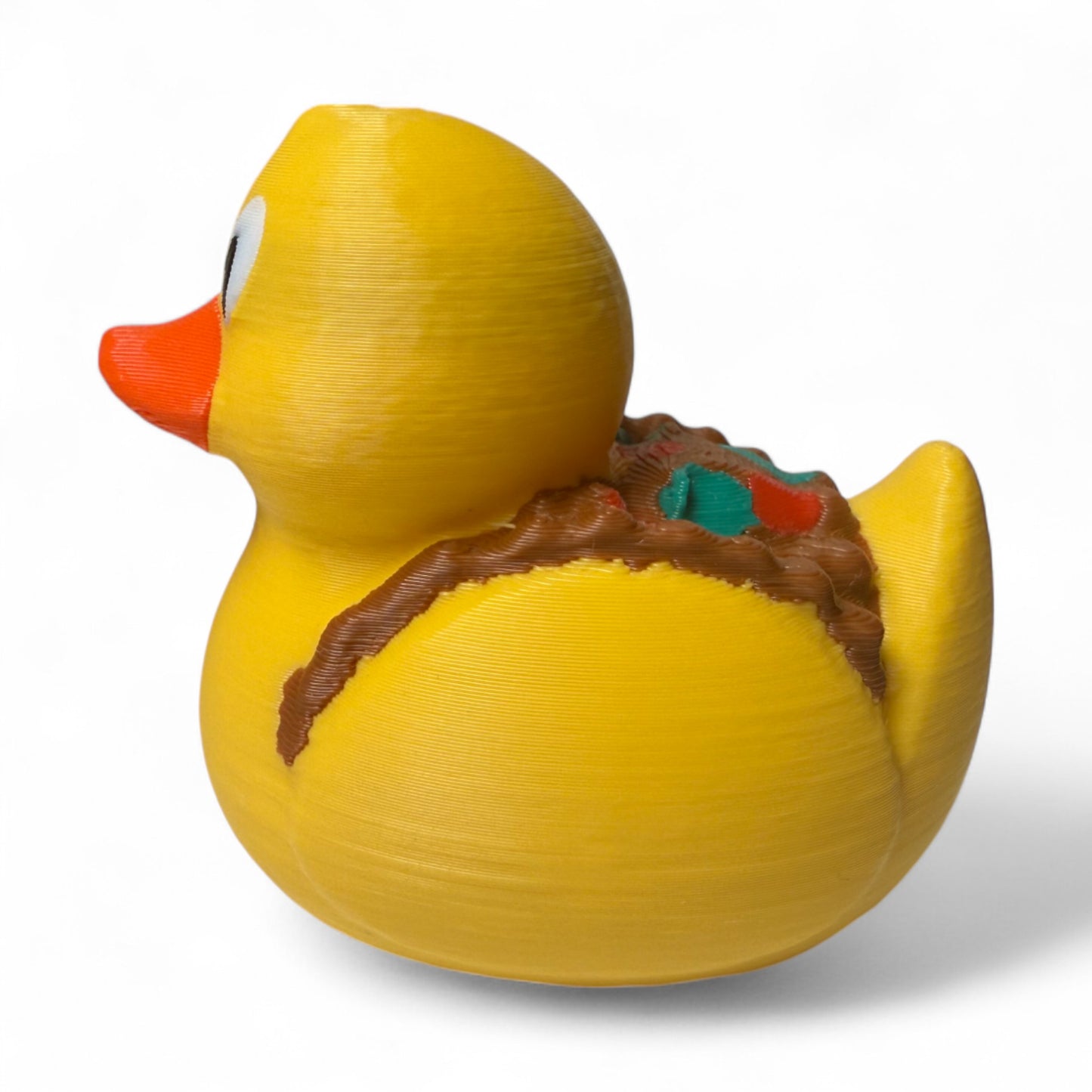 Taco Duck - Tribute to Taco Tuesday and Mexican Dishes | Dashboard Figurine 3D-Printed Duck - Jeep Accessory - Rubber Duck - Great for ducking