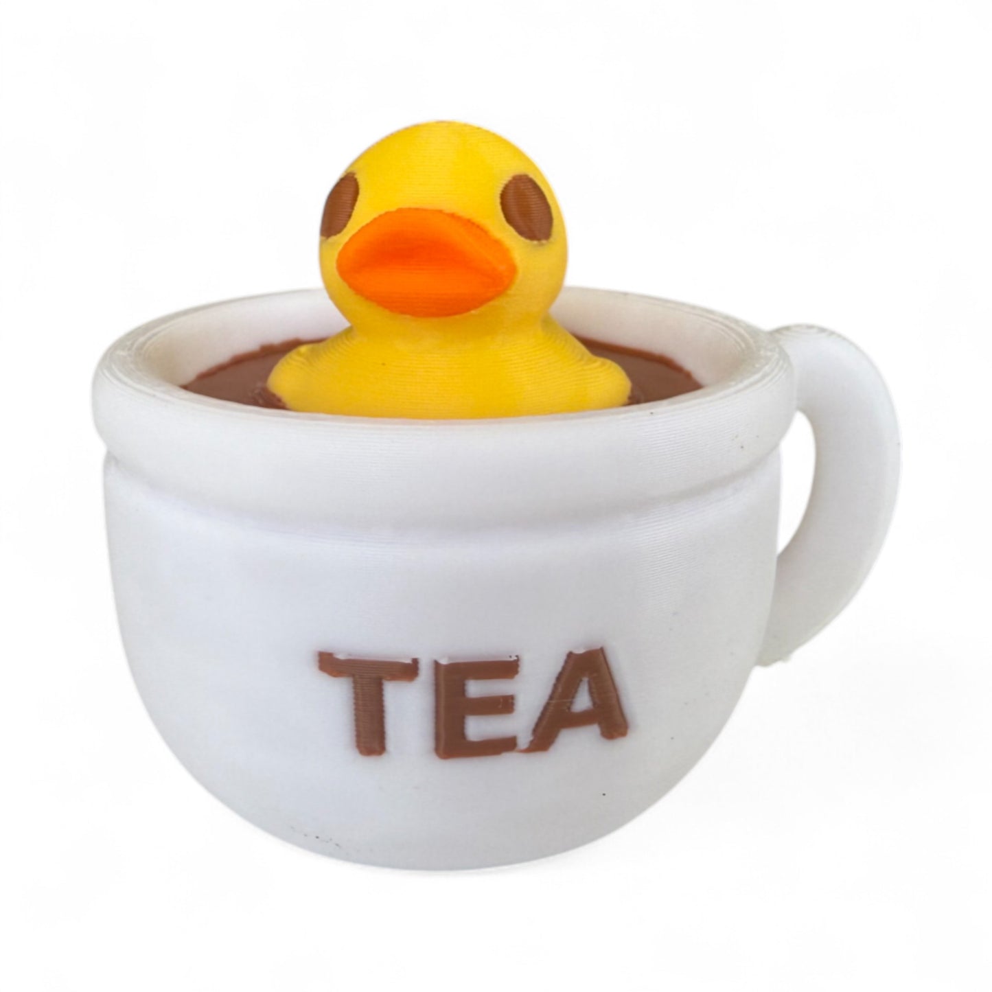 Tea Cup Duck – Floating Duck Collectible for Tea Lovers | Duck in a Cup 3D-Printed Duck - Jeep Accessory - Rubber Duck - Great for ducking