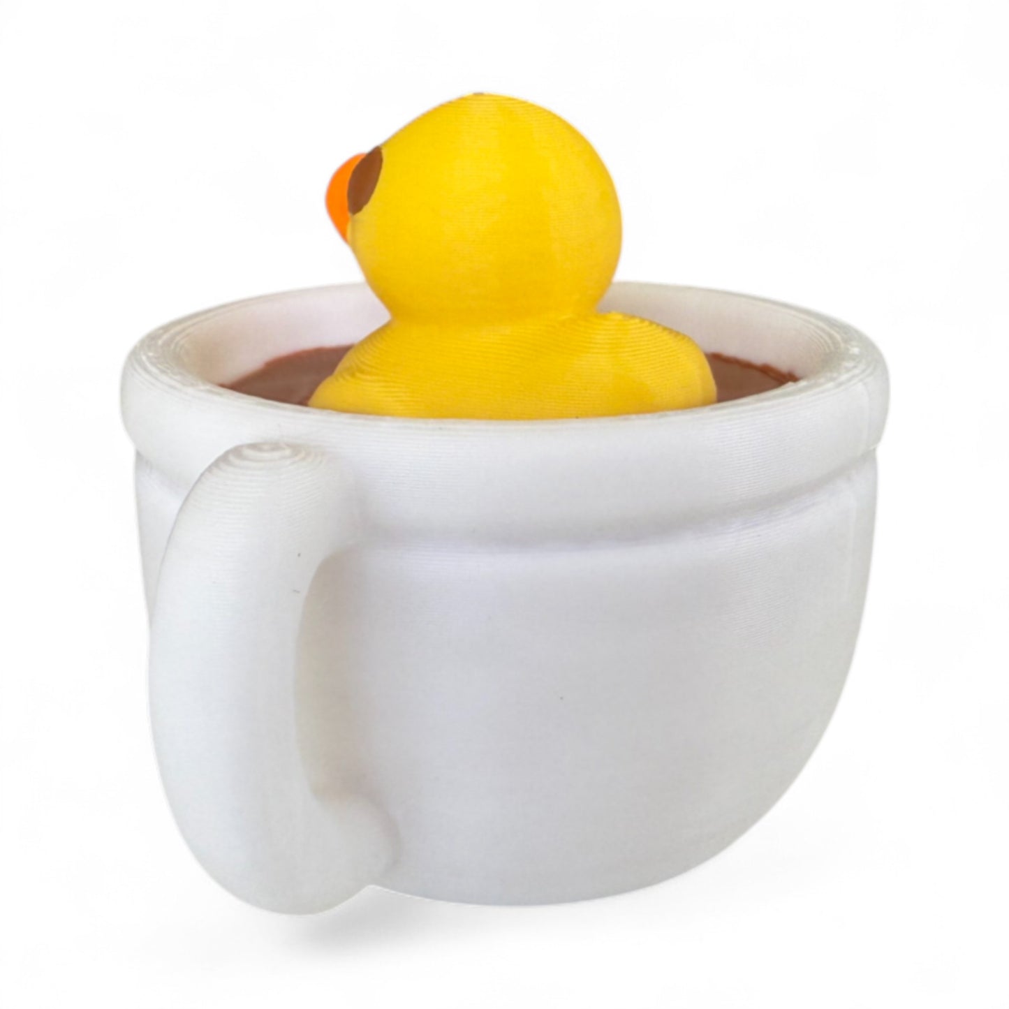 Tea Cup Duck – Floating Duck Collectible for Tea Lovers | Duck in a Cup 3D-Printed Duck - Jeep Accessory - Rubber Duck - Great for ducking