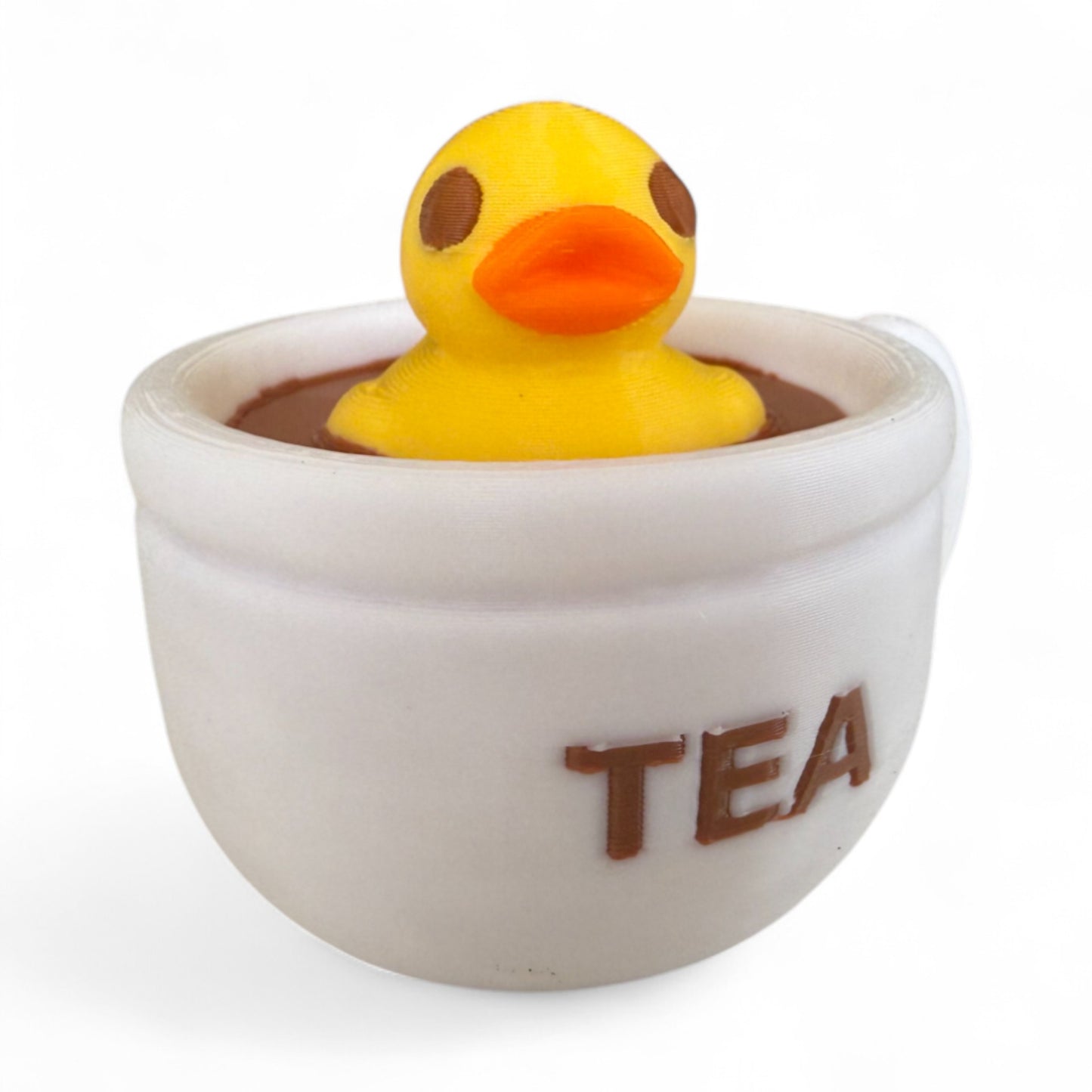 Tea Cup Duck – Floating Duck Collectible for Tea Lovers | Duck in a Cup 3D-Printed Duck - Jeep Accessory - Rubber Duck - Great for ducking