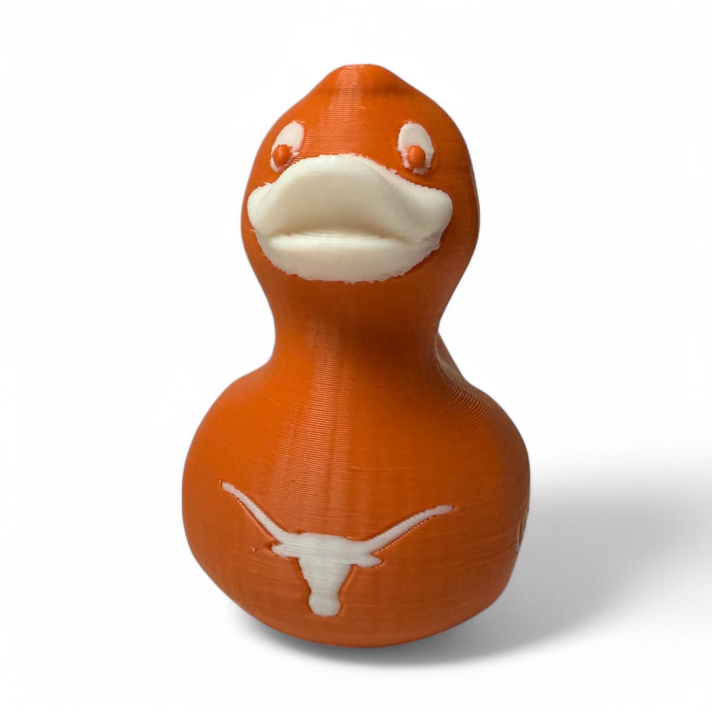 Texas Longhorn Duck – Hook ’Em Longhorns Tailgate Gift - Burnt Orange 3D-Printed Duck - Jeep Accessory - Rubber Duck - Great for ducking