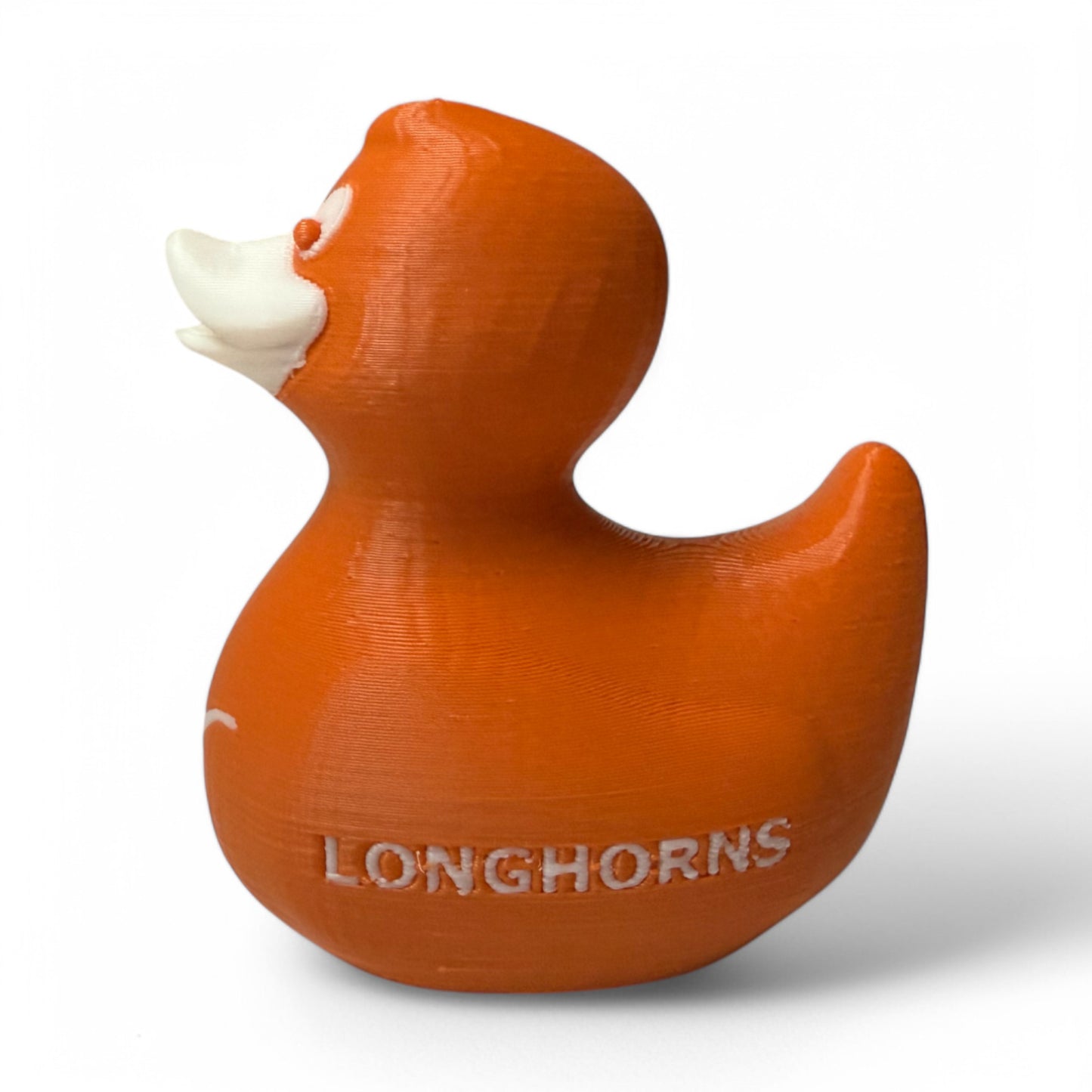 Texas Longhorn Duck – Hook ’Em Longhorns Tailgate Gift - Burnt Orange 3D-Printed Duck - Jeep Accessory - Rubber Duck - Great for ducking