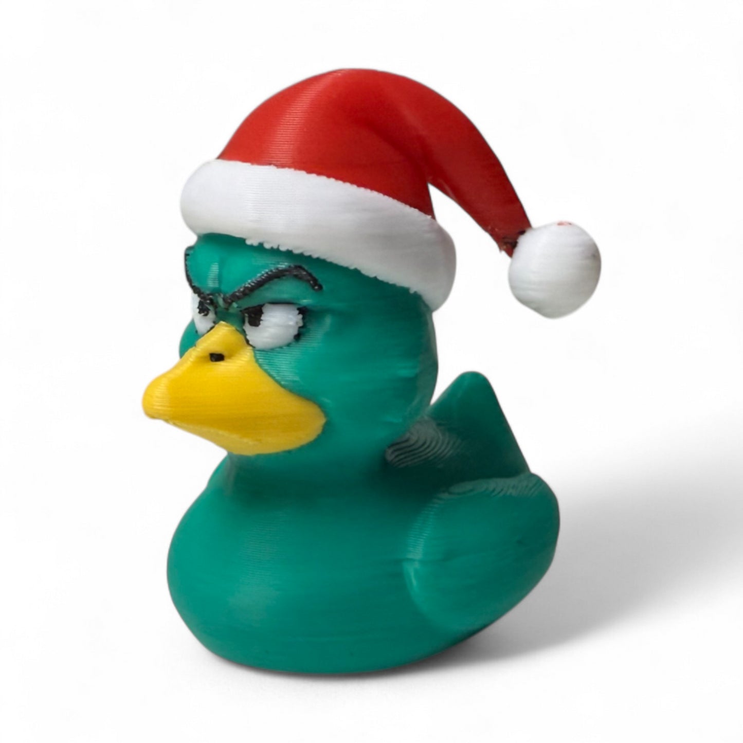 The Grumpy Green Christmas Duck: A Festive Adventure Companion 3D-Printed Duck - Jeep Accessory - Rubber Duck - Great for ducking