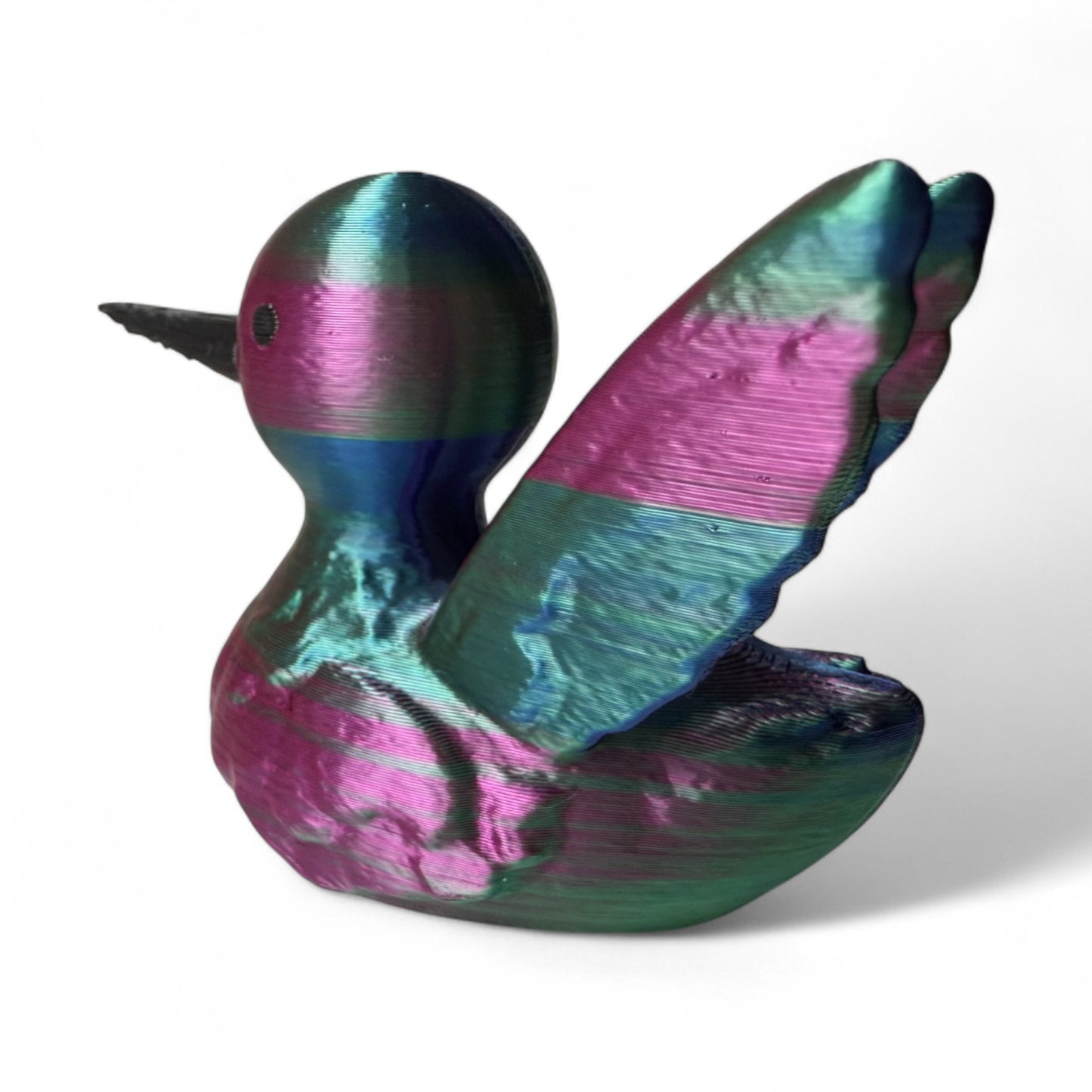 Translucent Hummingbird Duck – A Graceful Tribute to Nature’s Smallest Flier 3D-Printed Duck - Jeep Accessory - Rubber Duck - Great for ducking
