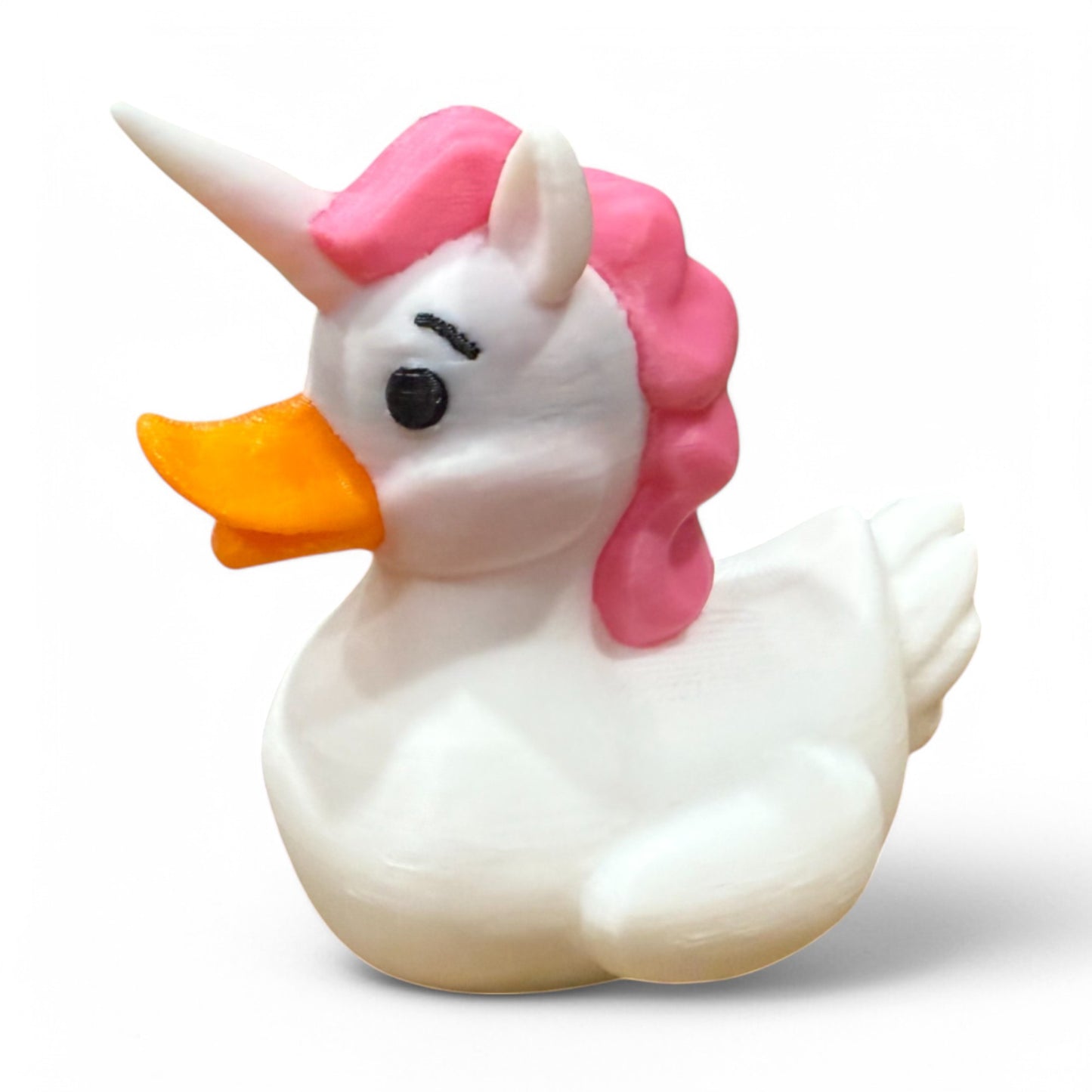 Unicorn Duck – 3D-Printed Fantasy Duck with Horn, Mane & Magical Charm 3D-Printed Duck - Jeep Accessory - Rubber Duck - Great for ducking