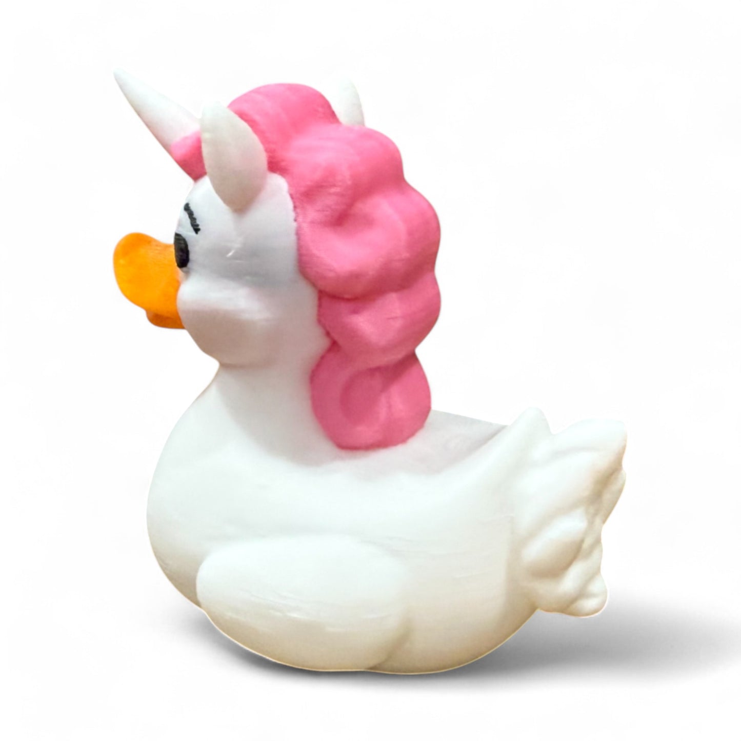 Unicorn Duck – 3D-Printed Fantasy Duck with Horn, Mane & Magical Charm 3D-Printed Duck - Jeep Accessory - Rubber Duck - Great for ducking
