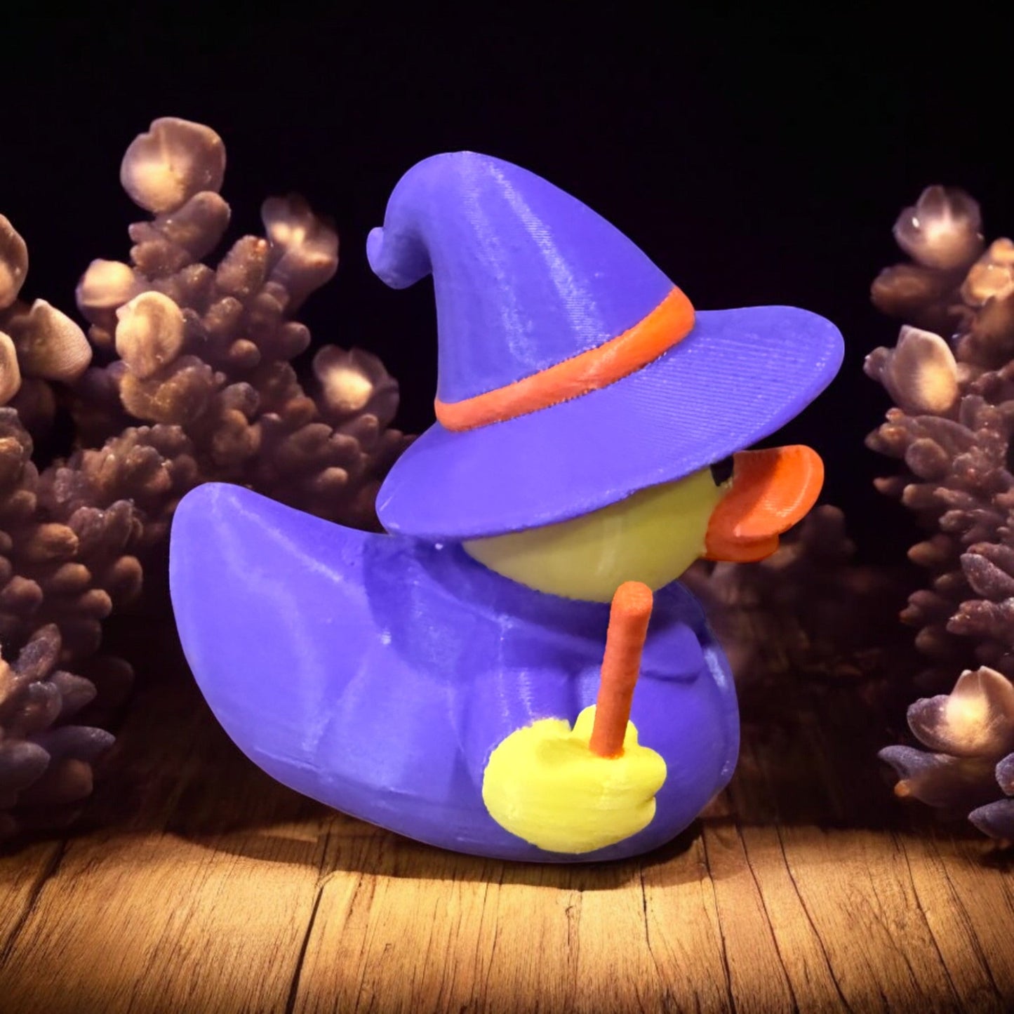 Wizard Duck – 3D-Printed Duck with Magical Staff, Starry Robe & Beard of Wisdom 3D-Printed Duck - Jeep Accessory - Rubber Duck - Great for ducking