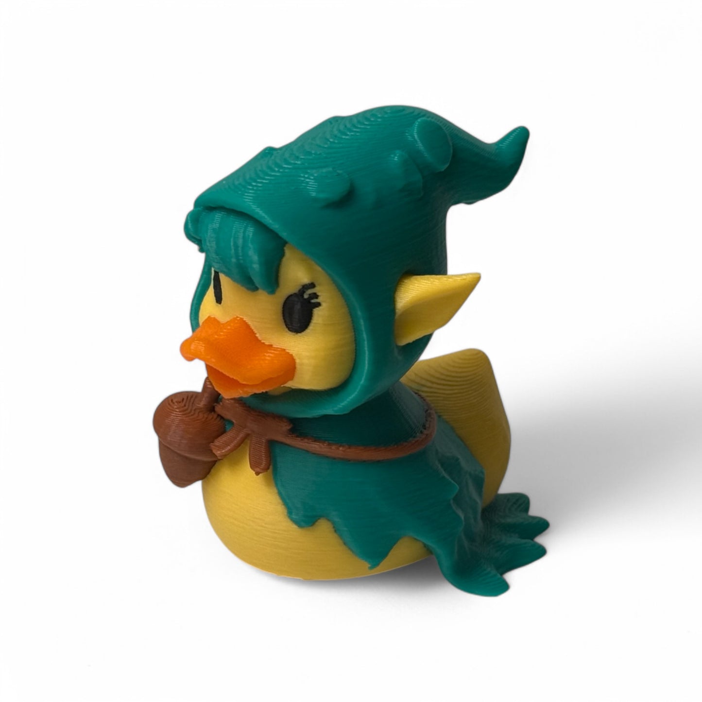 Woodland Forest Fairy Duck – 3D-Printed Duck with Wings, Leaves & Enchanted Forest Charm 3D-Printed Duck - Jeep Accessory - Rubber Duck - Great for ducking