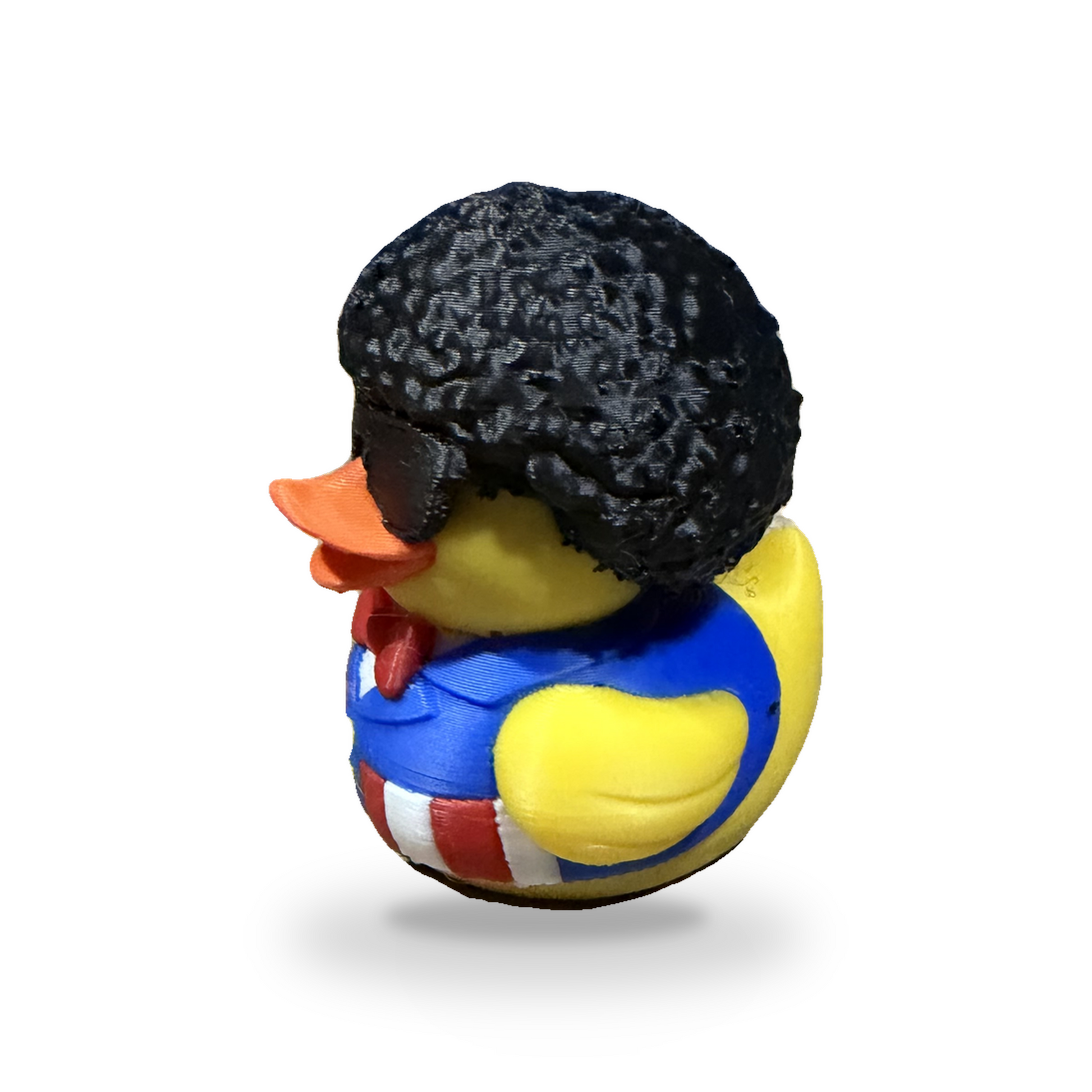 Afro American Patriot Duck - yellow 3D Printed Collectible Desk Decor Gift 3D-Printed Duck - Jeep Accessory - Rubber Duck - Great for ducking