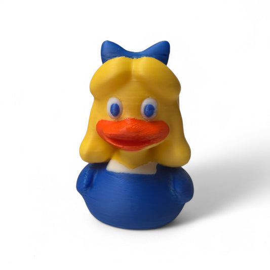 Alice Duck – Wonderland-Inspired Duck Collectible 3D-Printed Duck - Jeep Accessory - Rubber Duck - Great for ducking