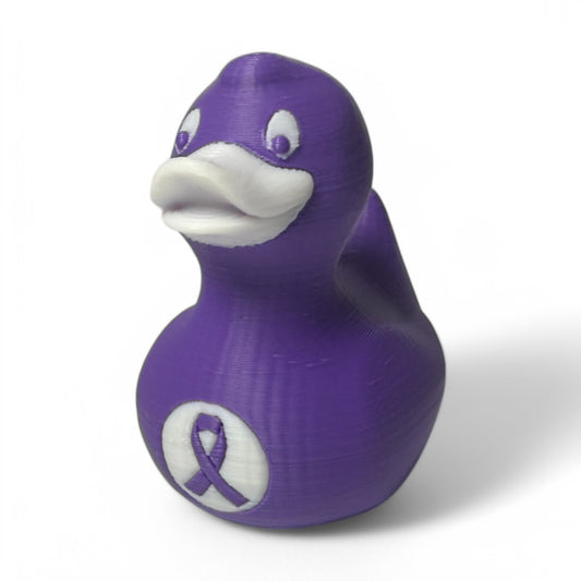 Alzheimer’s Awareness Duck | ADD | Domestic Violence Awareness | Animal Awareness 3D-Printed Duck - Jeep Accessory - Rubber Duck - Great for ducking