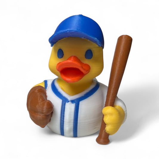 Baseball Duck – 3D-Printed Sports Duck with Cap, Glove & Home Run Attitude 3D-Printed Duck - Jeep Accessory - Rubber Duck - Great for ducking