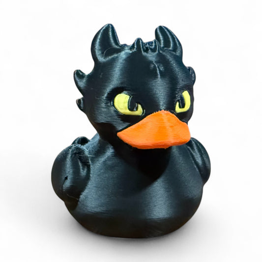 Black Dragon Duck – Fierce Fantasy Duck for Jeep Dashboards & Collectors 3D-Printed Duck - Jeep Accessory - Rubber Duck - Great for ducking