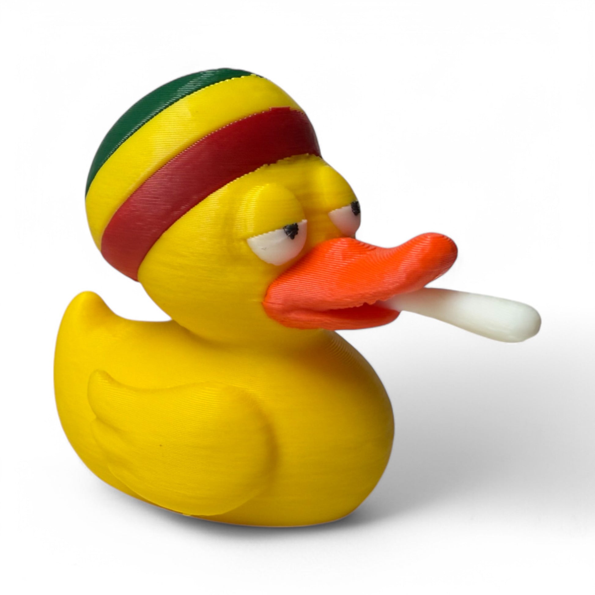 Blazing 420 Duck – 3D-Printed Chill Duck Collectible with Rasta Vibes & Relaxed Style 3D-Printed Duck - Jeep Accessory - Rubber Duck - Great for ducking