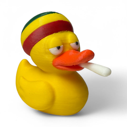 Blazing 420 Duck – 3D-Printed Chill Duck Collectible with Rasta Vibes & Relaxed Style 3D-Printed Duck - Jeep Accessory - Rubber Duck - Great for ducking