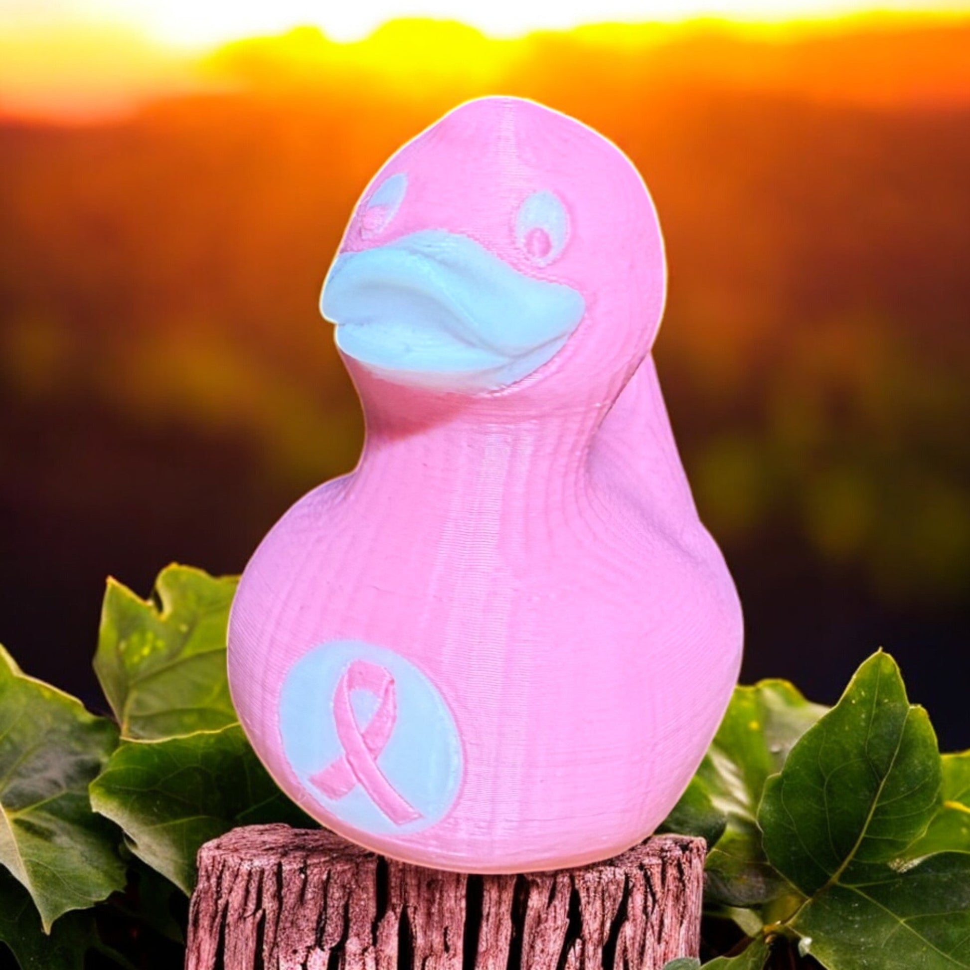 Breast Cancer Awareness Duck 3D-Printed Duck - Jeep Accessory - Rubber Duck - Great for ducking