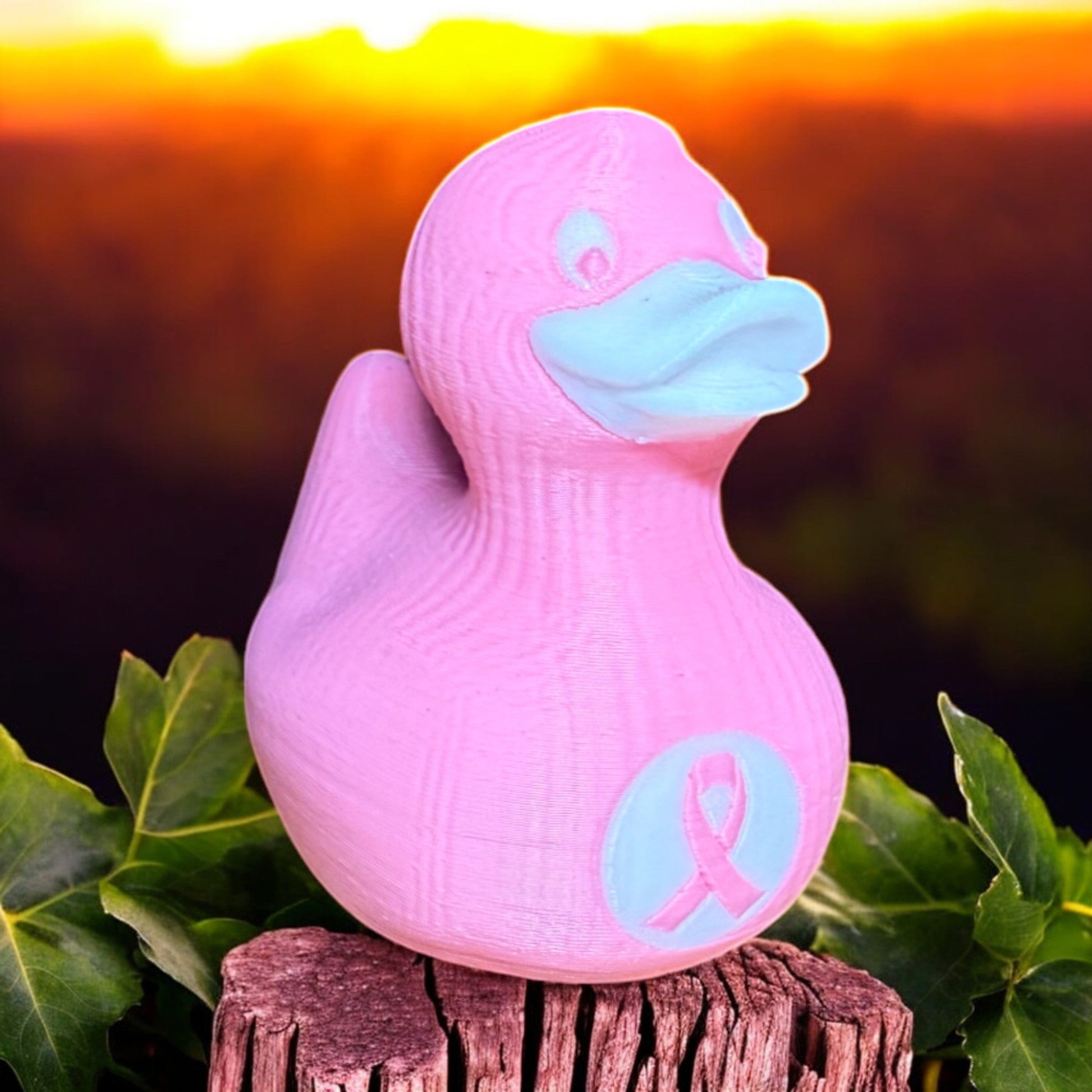 Breast Cancer Awareness Duck 3D-Printed Duck - Jeep Accessory - Rubber Duck - Great for ducking