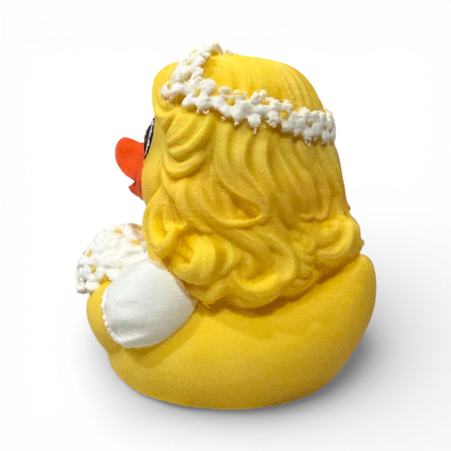 Bride Duck 3D Printed White PLA Based Duck for Wedding Adventures - 3D Printed 3D-Printed Duck - Jeep Accessory - Rubber Duck - Great for ducking