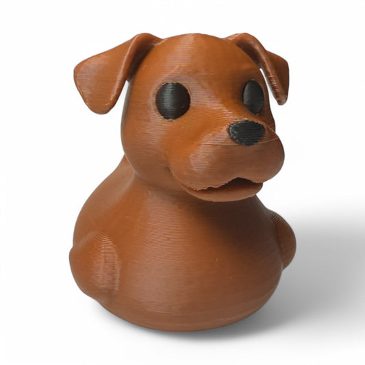 Brown Lab Pitbull Duck – Dog Duck Collectible with Loyal Pup Energy & Big-Hearted Charm 3D-Printed Duck - Jeep Accessory - Rubber Duck - Great for ducking