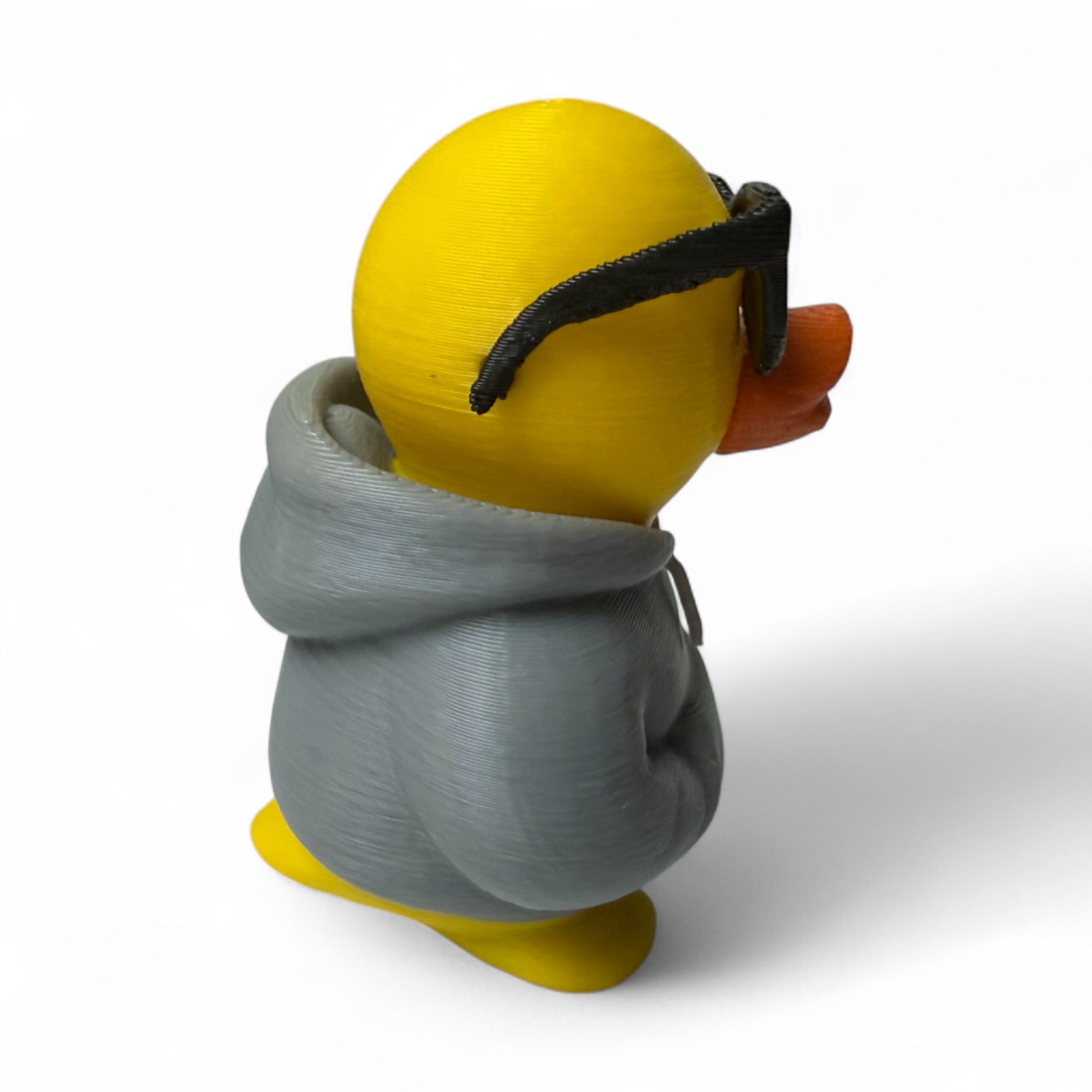 Chill Guy Hoody Duck – 3D-Printed Relaxed Duck with Sunglasses & Hoodie Swag 3D-Printed Duck - Jeep Accessory - Rubber Duck - Great for ducking