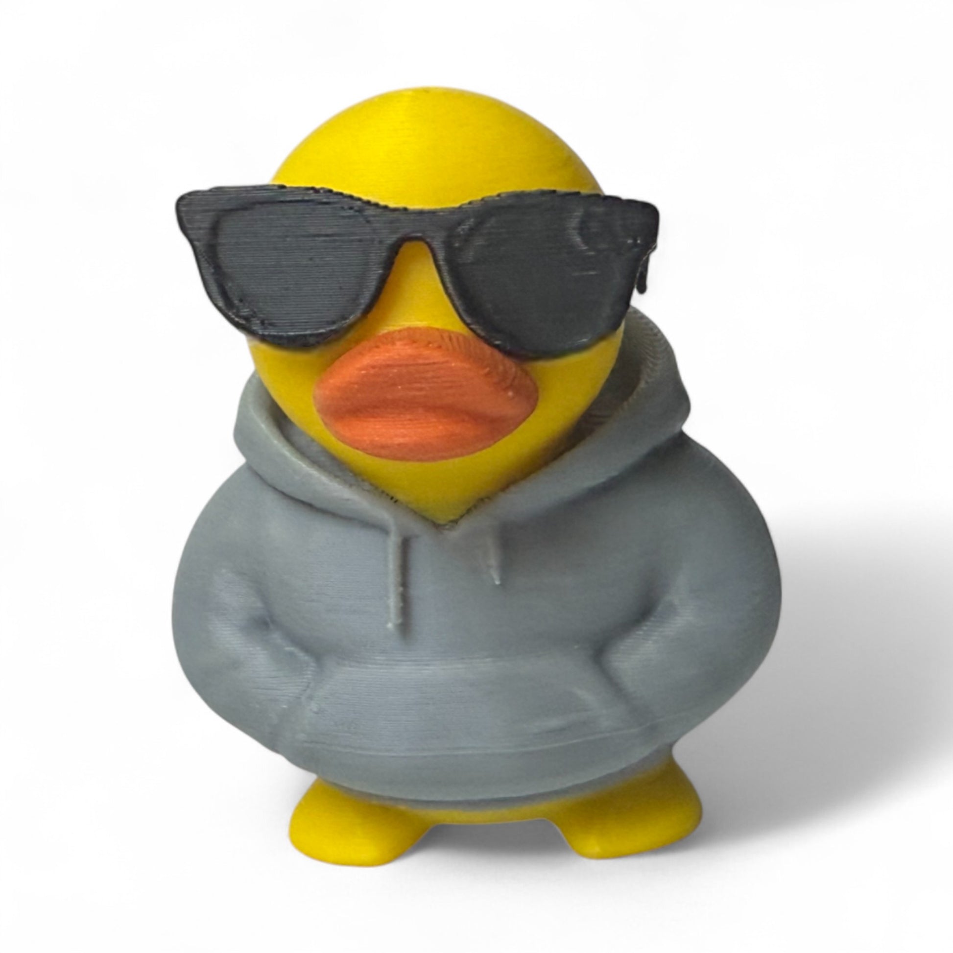 Chill Guy Hoody Duck – 3D-Printed Relaxed Duck with Sunglasses & Hoodie Swag 3D-Printed Duck - Jeep Accessory - Rubber Duck - Great for ducking