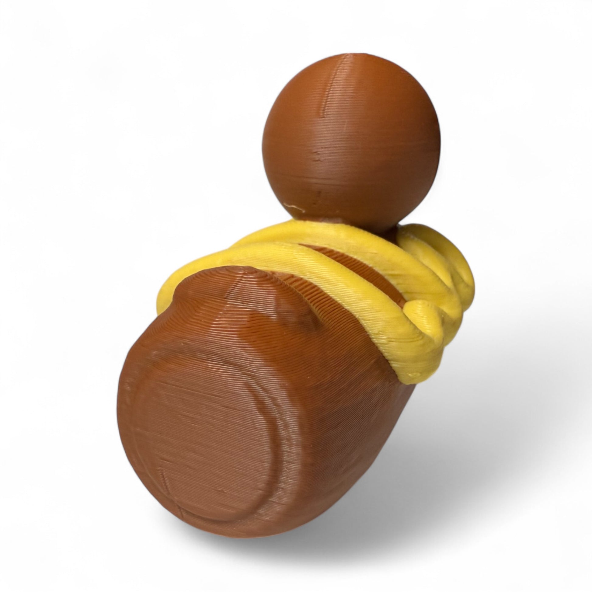 Corn Dog Duck – Funny Fair Food Duck with Toppings and Mustard Swirls | Gag Gift - Vehicle Dashboard 3D-Printed Duck - Jeep Accessory - Rubber Duck - Great for ducking