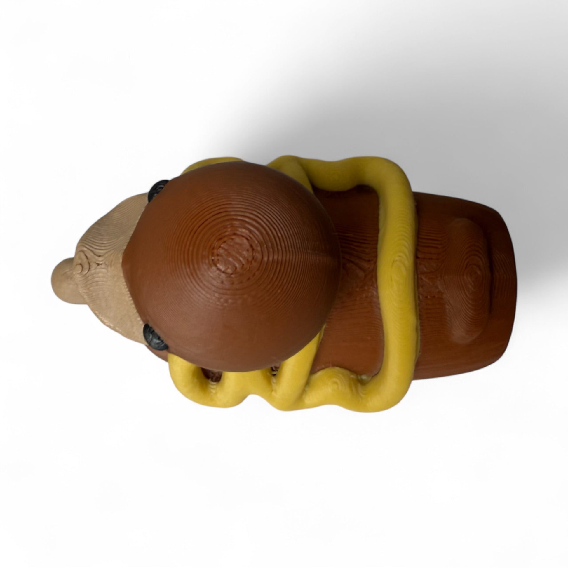 Corn Dog Duck – Funny Fair Food Duck with Toppings and Mustard Swirls | Gag Gift - Vehicle Dashboard 3D-Printed Duck - Jeep Accessory - Rubber Duck - Great for ducking