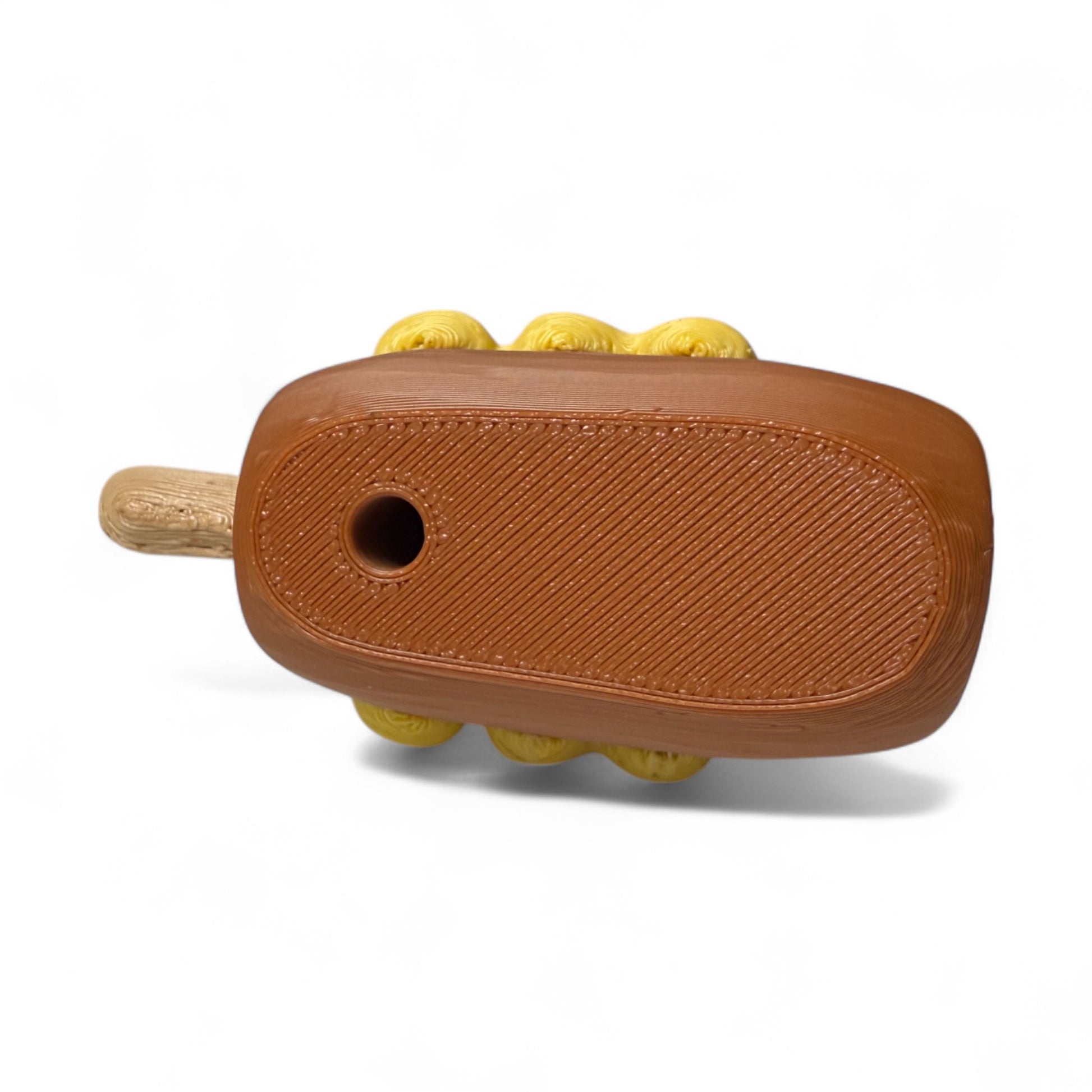 Corn Dog Duck – Funny Fair Food Duck with Toppings and Mustard Swirls | Gag Gift - Vehicle Dashboard 3D-Printed Duck - Jeep Accessory - Rubber Duck - Great for ducking