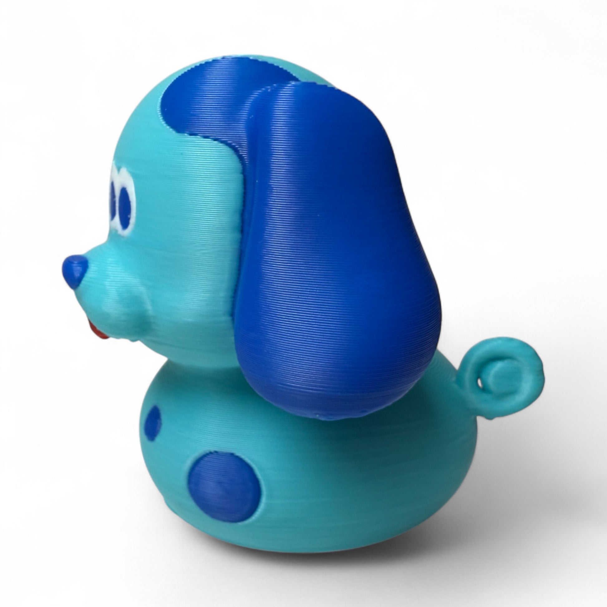 Cute Blue Dog Duck – 3D-Printed Puppy Duck with Adorable Ears & Blue Pup Style 3D-Printed Duck - Jeep Accessory - Rubber Duck - Great for ducking