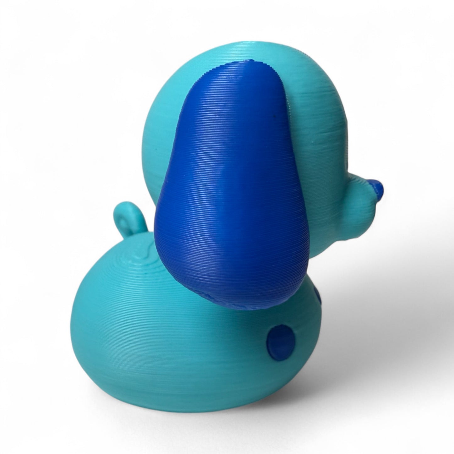 Cute Blue Dog Duck – 3D-Printed Puppy Duck with Adorable Ears & Blue Pup Style 3D-Printed Duck - Jeep Accessory - Rubber Duck - Great for ducking