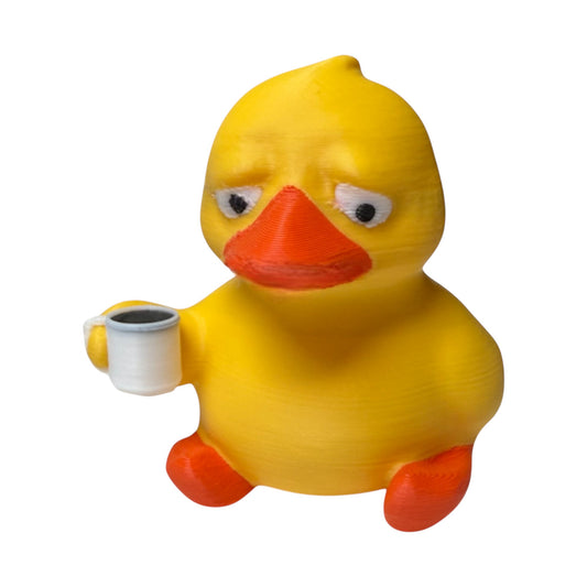 Dead Inside Duck – Coffee Mug Duck for Burnt-Out Adults | Gag Gift | Practical Joke 3D-Printed Duck - Jeep Accessory - Rubber Duck - Great for ducking