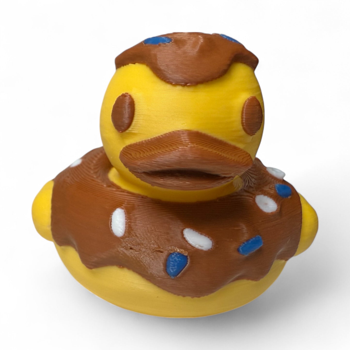 Doughnut Duck – Chocolate Icing Duck with Sprinkles for Foodie Gift Fun 3D-Printed Duck - Jeep Accessory - Rubber Duck - Great for ducking