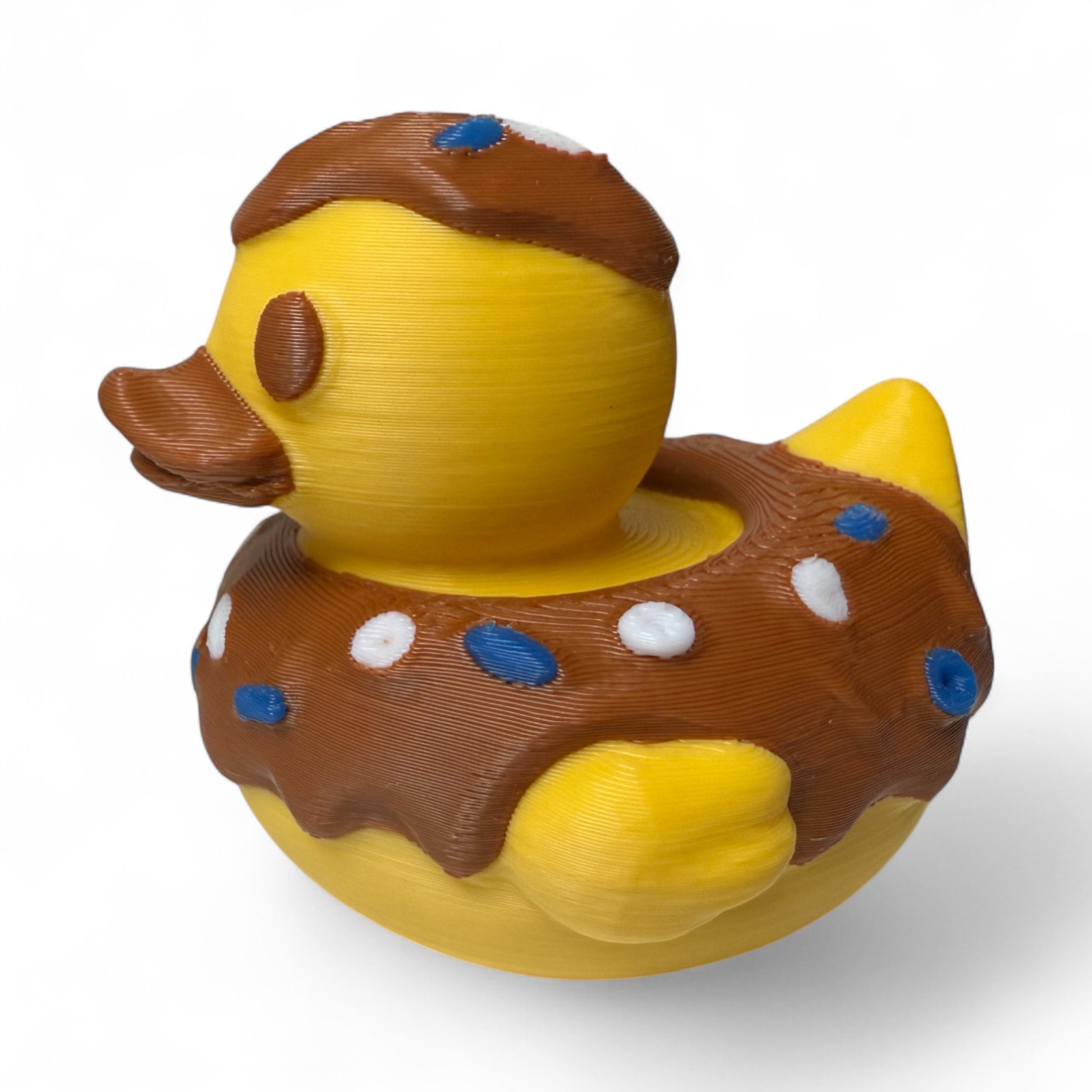 Doughnut Duck – Chocolate Icing Duck with Sprinkles for Foodie Gift Fun 3D-Printed Duck - Jeep Accessory - Rubber Duck - Great for ducking