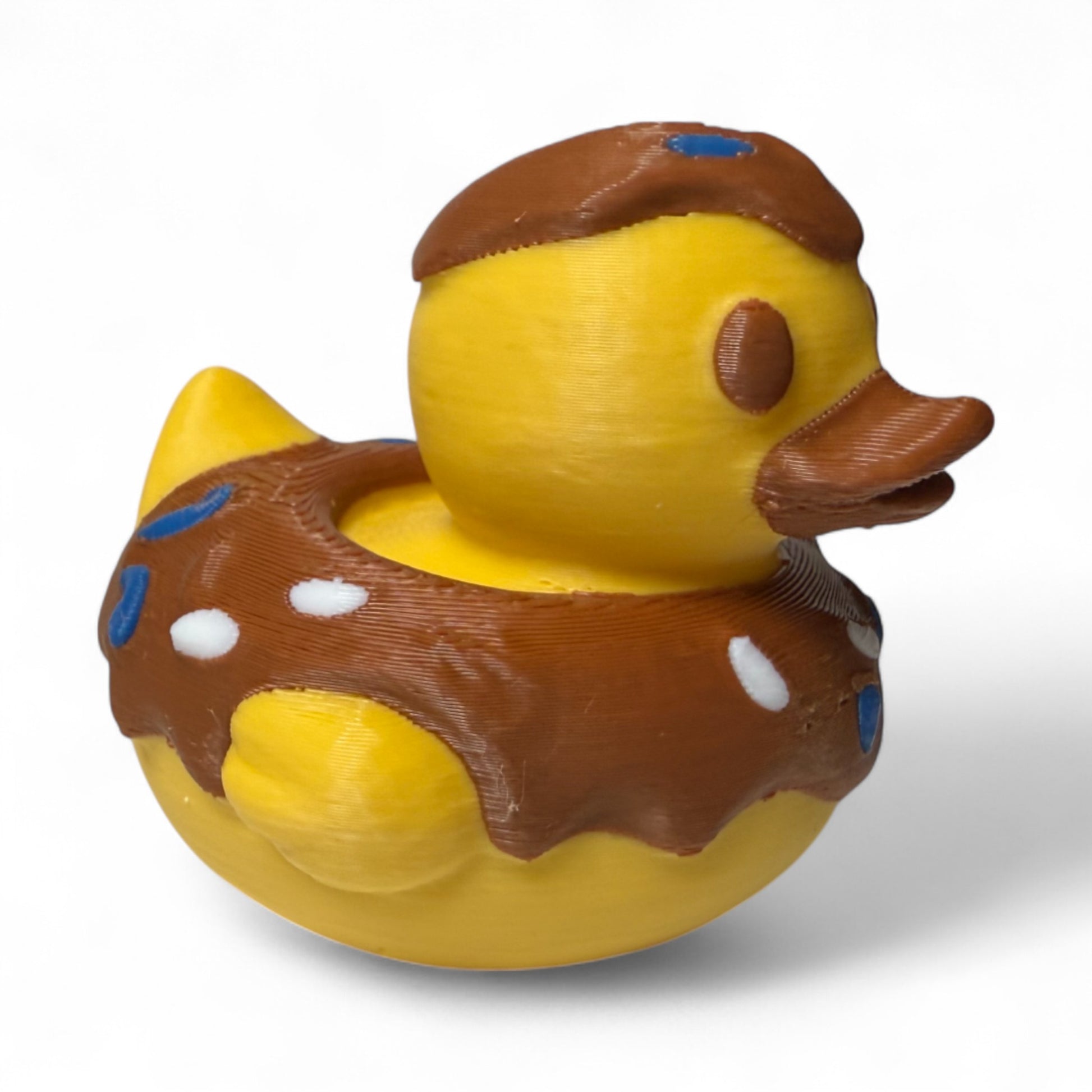 Doughnut Duck – Chocolate Icing Duck with Sprinkles for Foodie Gift Fun 3D-Printed Duck - Jeep Accessory - Rubber Duck - Great for ducking