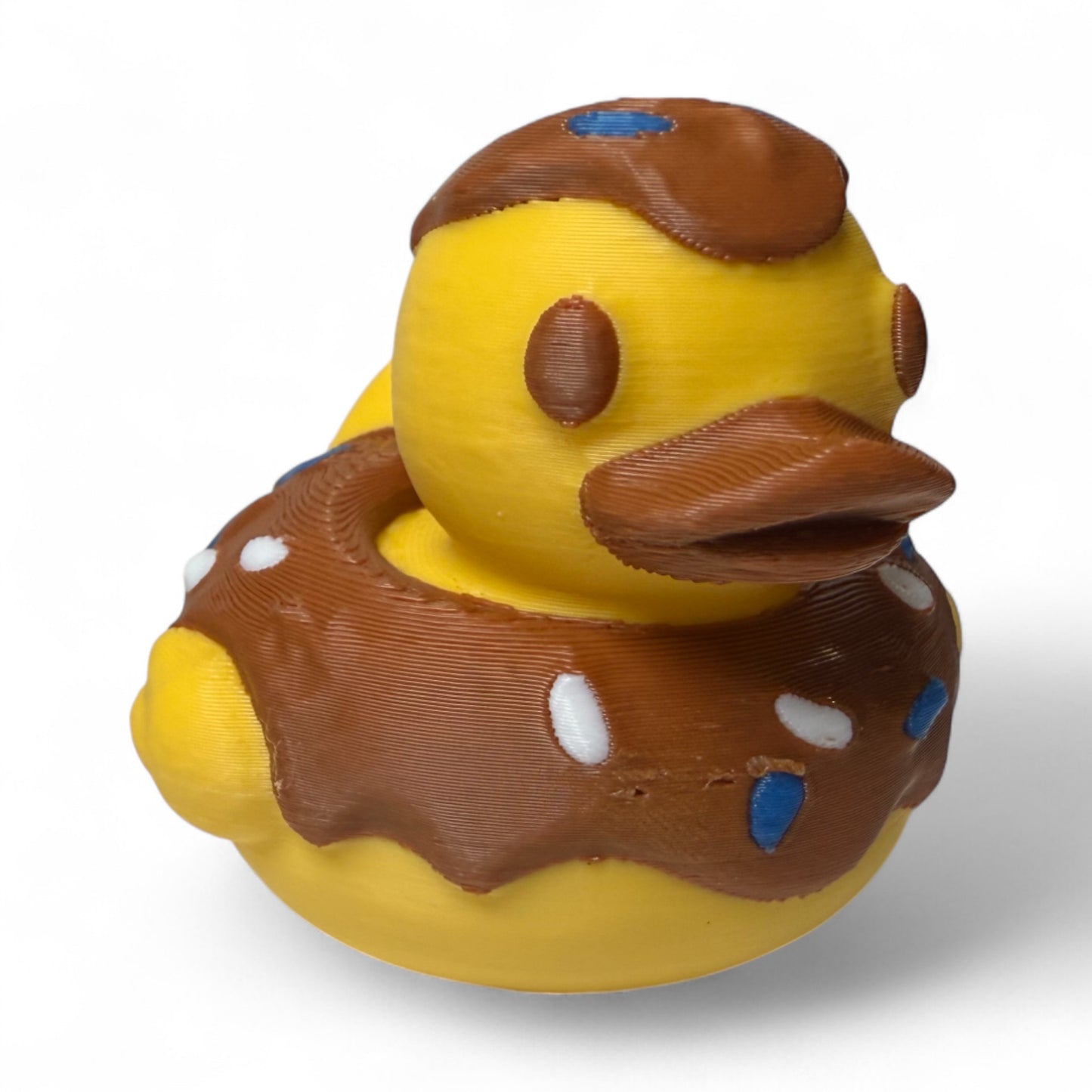Doughnut Duck – Chocolate Icing Duck with Sprinkles for Foodie Gift Fun 3D-Printed Duck - Jeep Accessory - Rubber Duck - Great for ducking