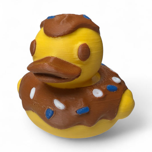 Doughnut Duck – Chocolate Icing Duck with Sprinkles for Foodie Gift Fun 3D-Printed Duck - Jeep Accessory - Rubber Duck - Great for ducking