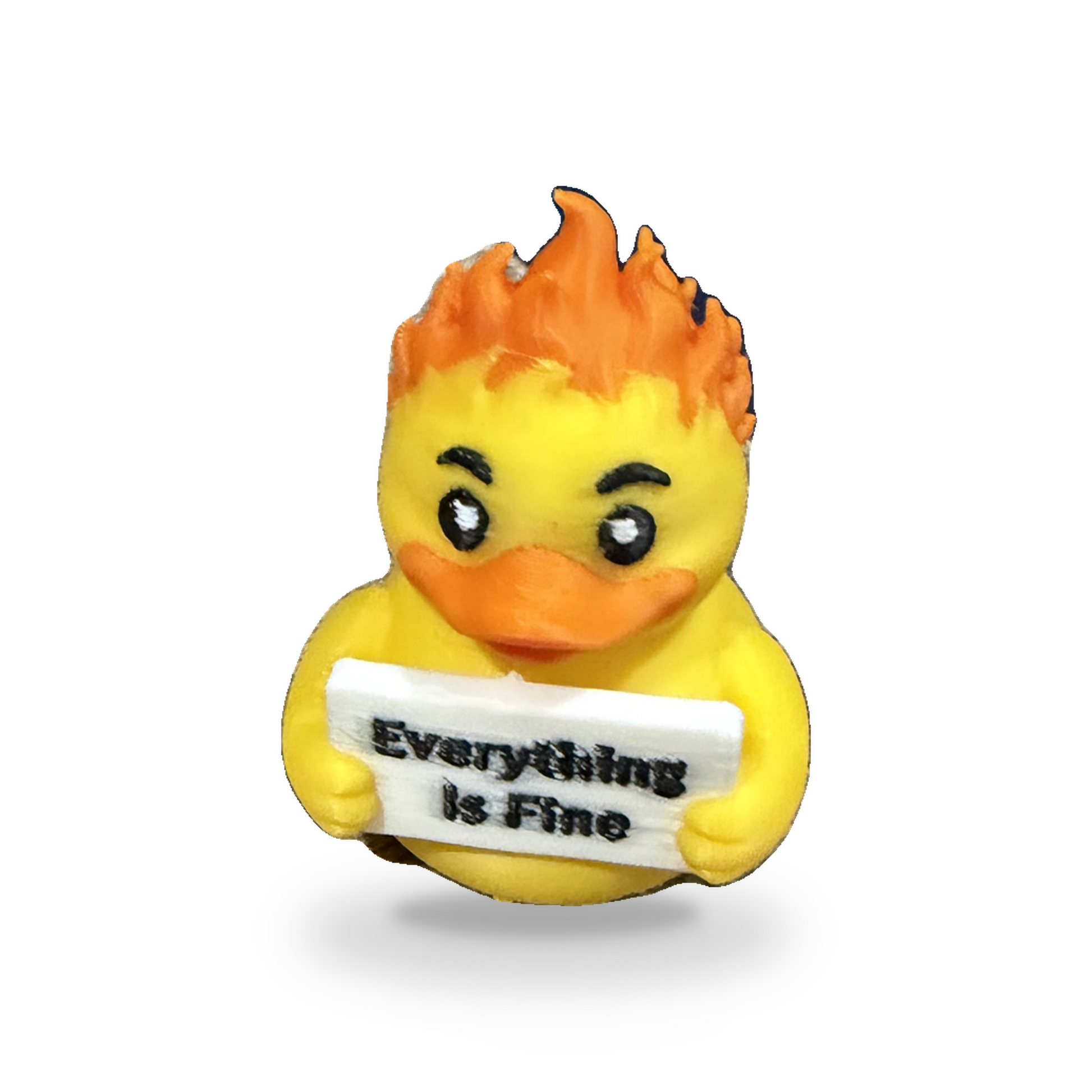 Everything Is Fine Duck - 3D Printed Collectible Desk and Dashboard Decor Gift 3D-Printed Duck - Jeep Accessory - Rubber Duck - Great for ducking