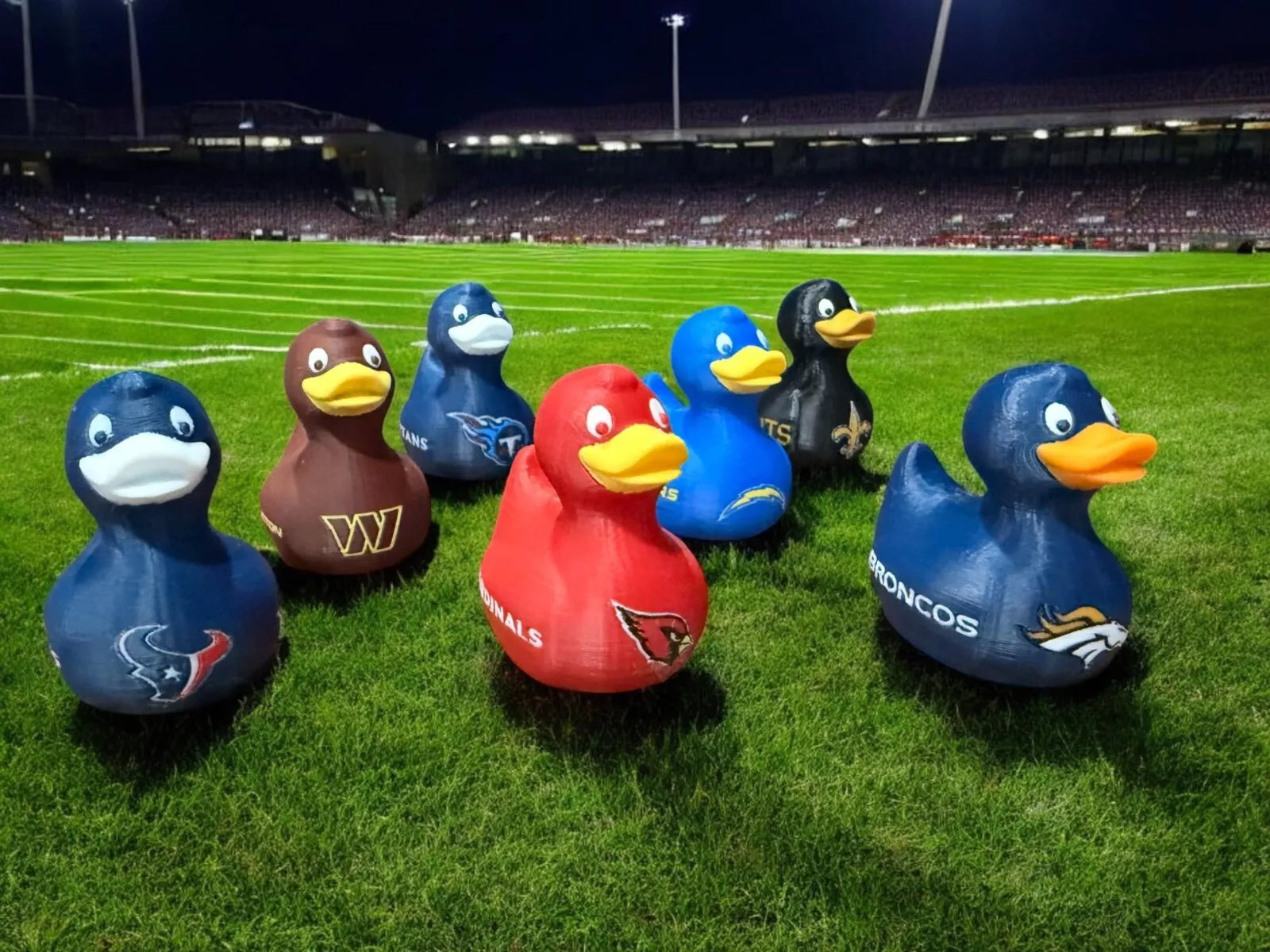 Football Ducks 3D-Printed Duck - Jeep Accessory - Rubber Duck - Great for ducking