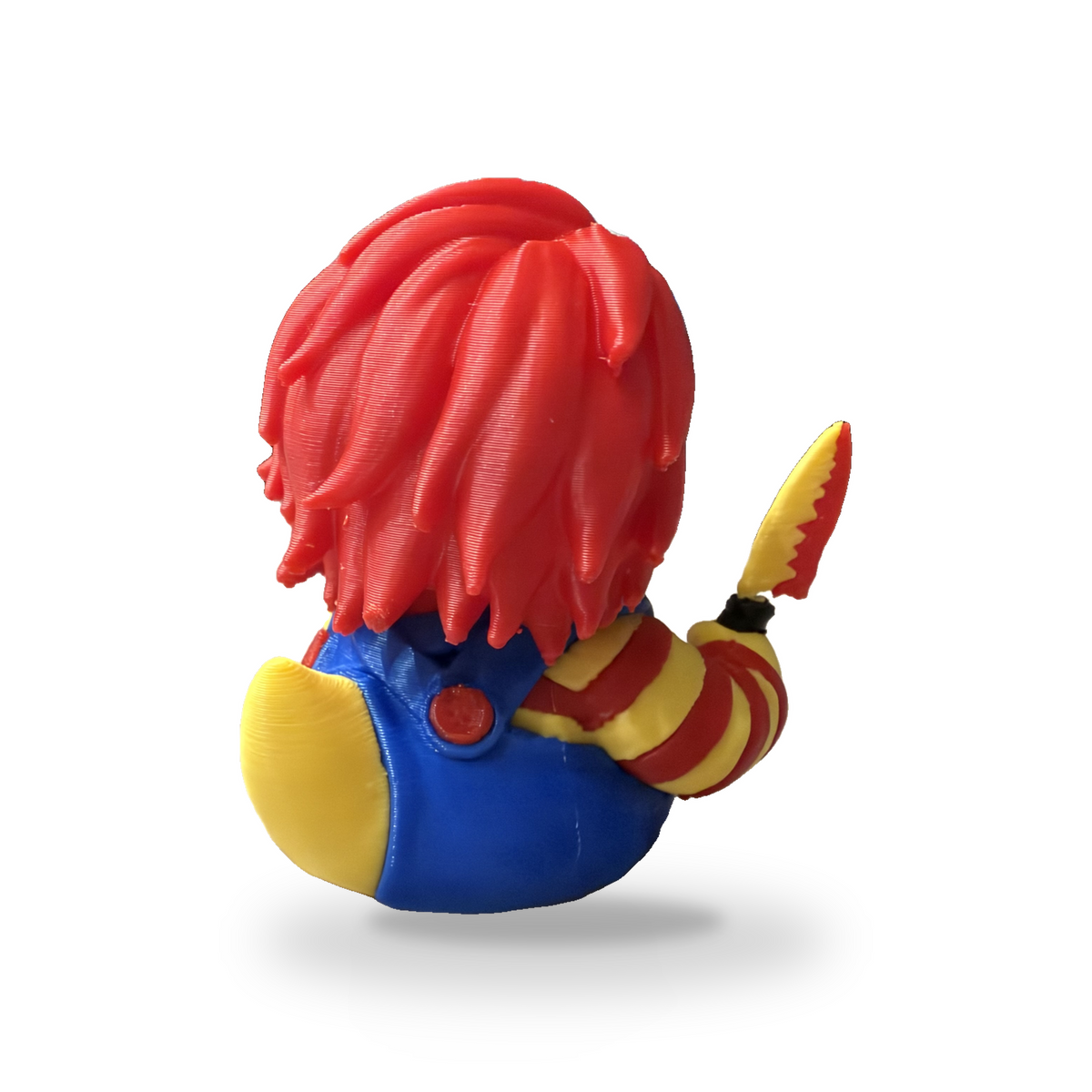 Good Guy Quackers Duck - 3D Printed Horror Doll Inspired Shelf Decor Figure 3D-Printed Duck - Jeep Accessory - Rubber Duck - Great for ducking