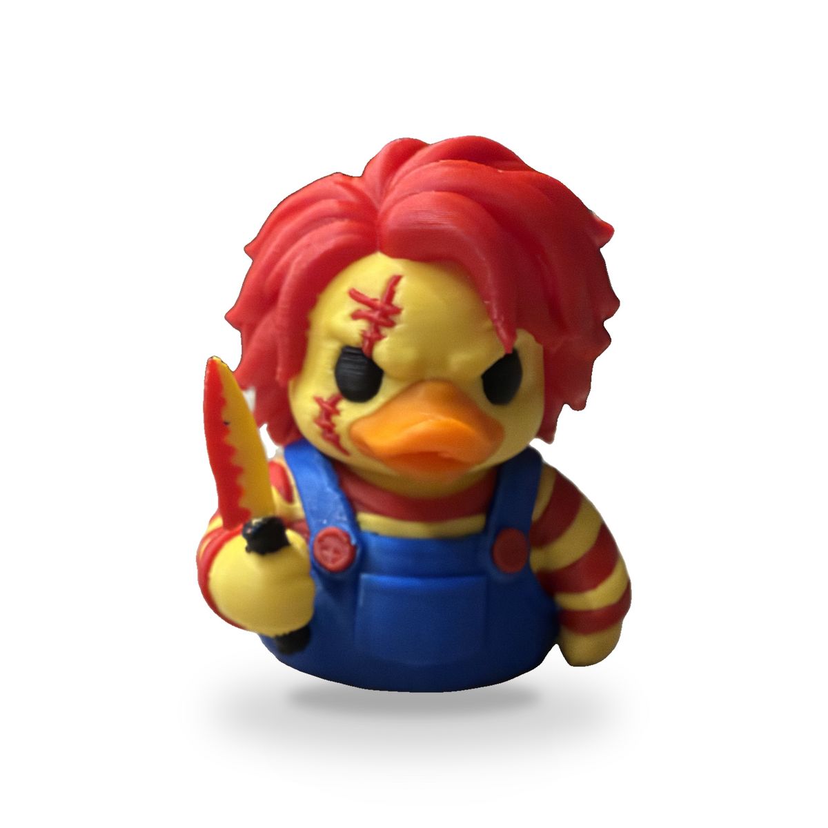 Good Guy Quackers Duck - 3D Printed Horror Doll Inspired Shelf Decor Figure 3D-Printed Duck - Jeep Accessory - Rubber Duck - Great for ducking