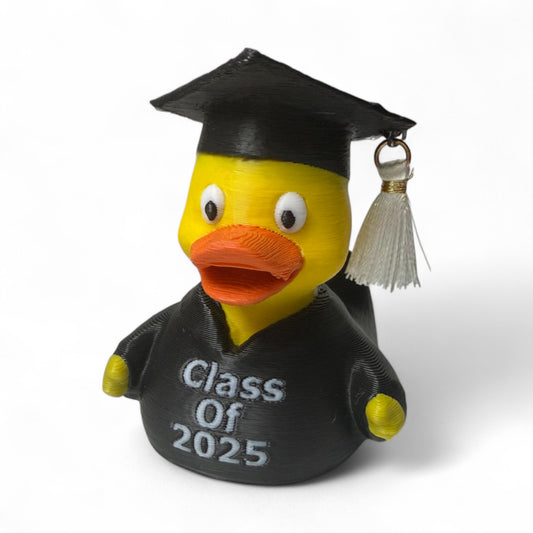 Graduation Duck – 3D-Printed Duck with Cap, Tassel & Class of 2025 Robe 3D-Printed Duck - Jeep Accessory - Rubber Duck - Great for ducking
