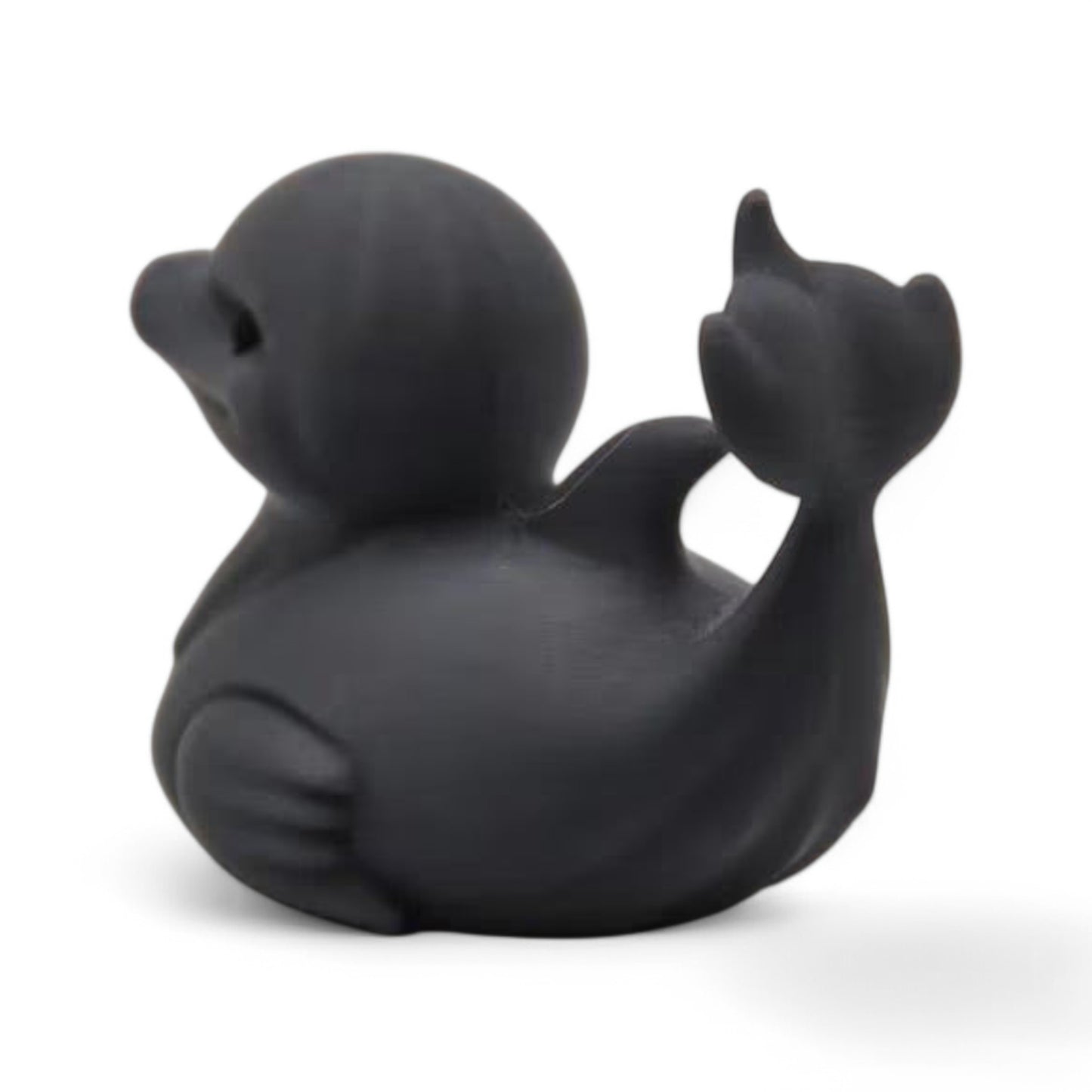 Gray Dolphin Duck – 3D-Printed Duck with Fin, Smile & Ocean-Inspired Charm 3D-Printed Duck - Jeep Accessory - Rubber Duck - Great for ducking