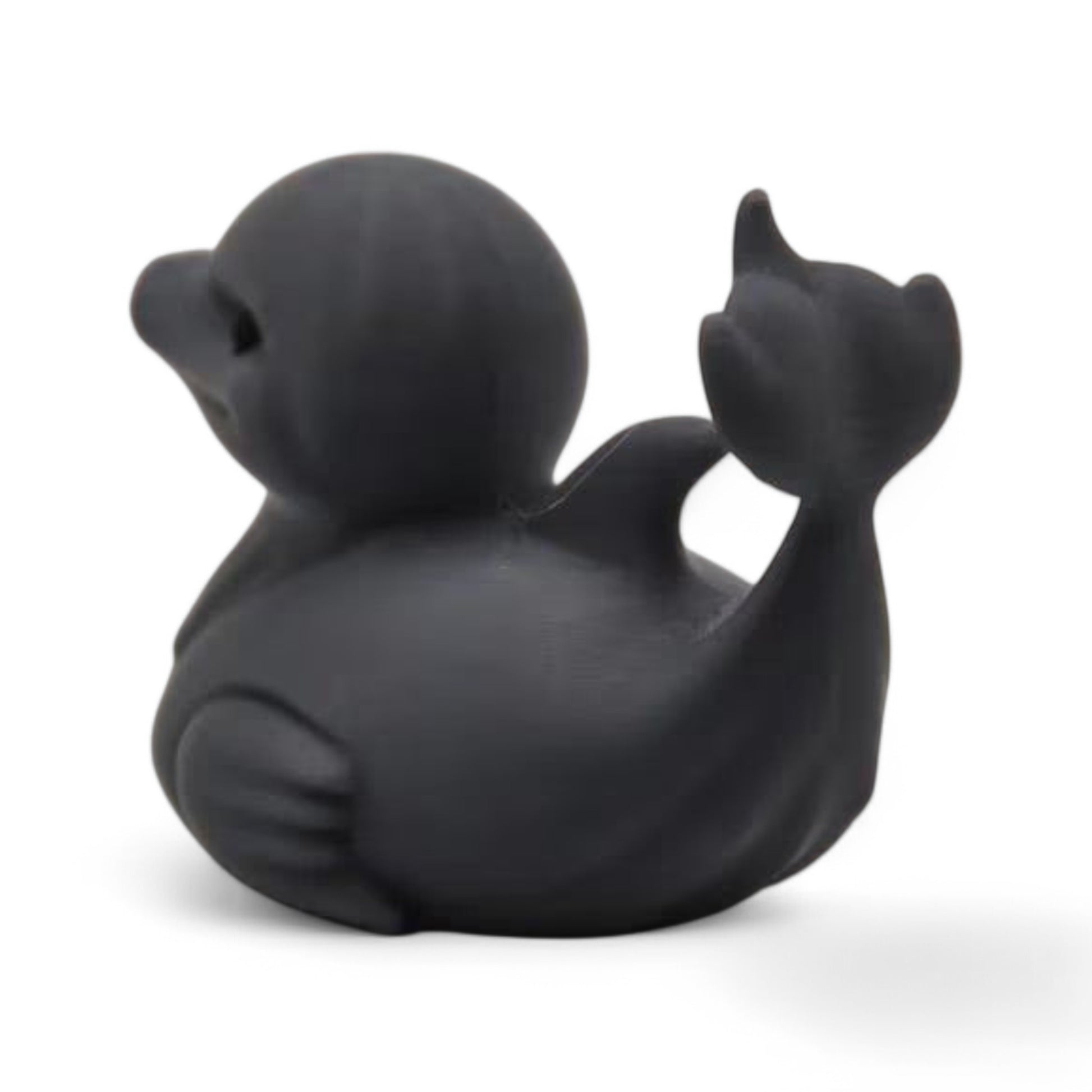 Gray Dolphin Duck – 3D-Printed Duck with Fin, Smile & Ocean-Inspired Charm 3D-Printed Duck - Jeep Accessory - Rubber Duck - Great for ducking