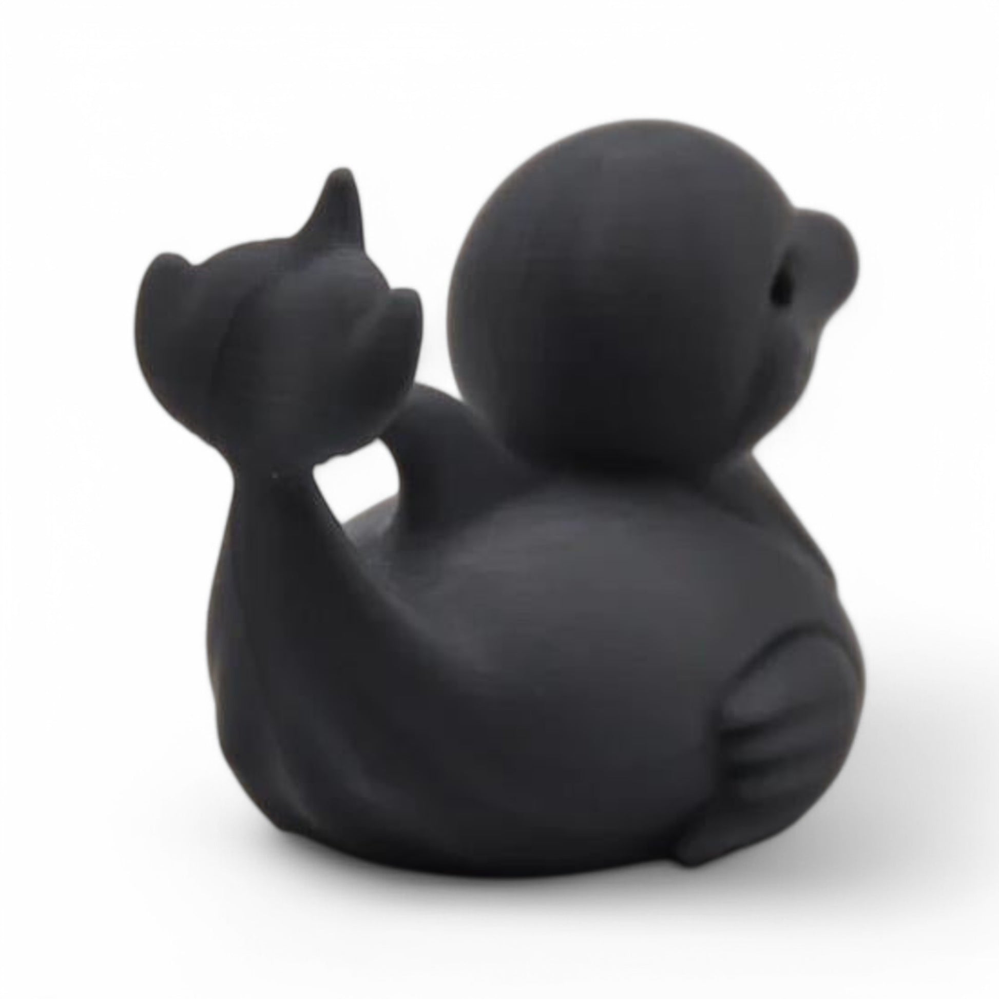 Gray Dolphin Duck – 3D-Printed Duck with Fin, Smile & Ocean-Inspired Charm 3D-Printed Duck - Jeep Accessory - Rubber Duck - Great for ducking