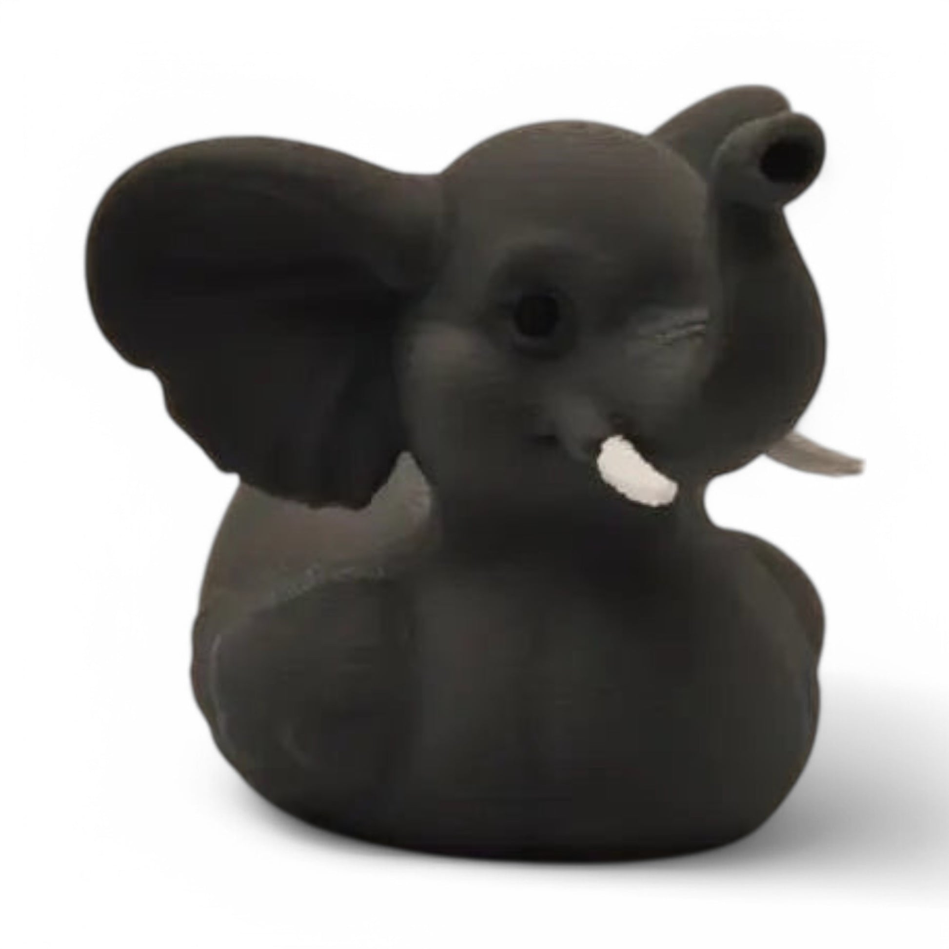 Gray Elephant Duck – 3D-Printed Duck with Trunk, Big Ears & Safari Style 3D-Printed Duck - Jeep Accessory - Rubber Duck - Great for ducking