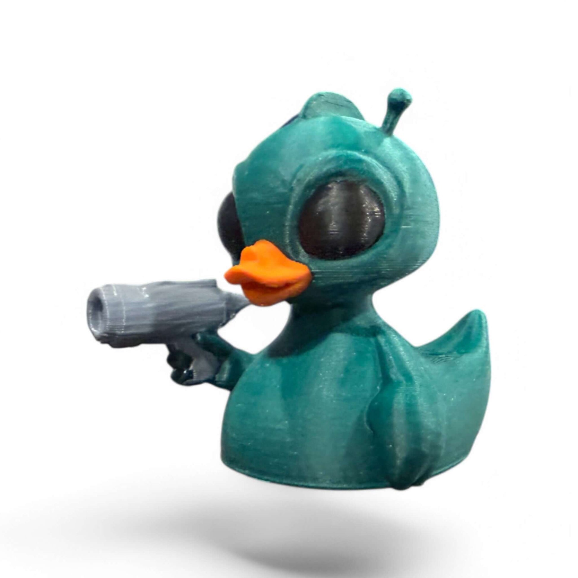Green Alien Duck – 3D-Printed Duck in Classic UFO Green with Out-of-This-World Charm 3D-Printed Duck - Jeep Accessory - Rubber Duck - Great for ducking