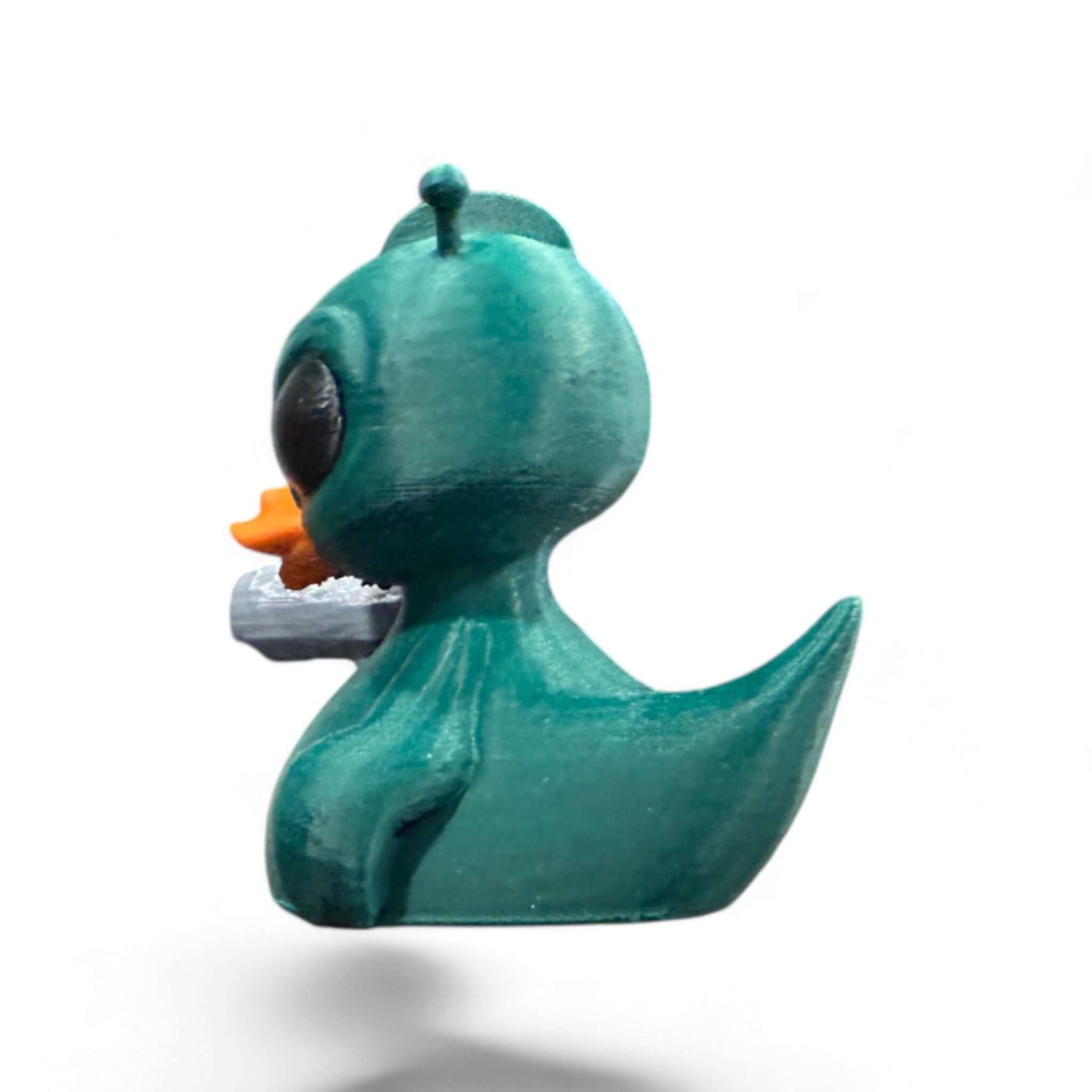 Green Alien Duck – 3D-Printed Duck in Classic UFO Green with Out-of-This-World Charm 3D-Printed Duck - Jeep Accessory - Rubber Duck - Great for ducking