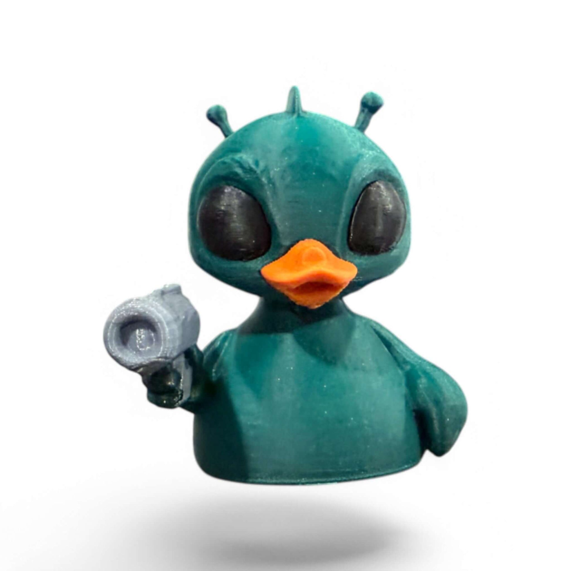 Green Alien Duck – 3D-Printed Duck in Classic UFO Green with Out-of-This-World Charm 3D-Printed Duck - Jeep Accessory - Rubber Duck - Great for ducking